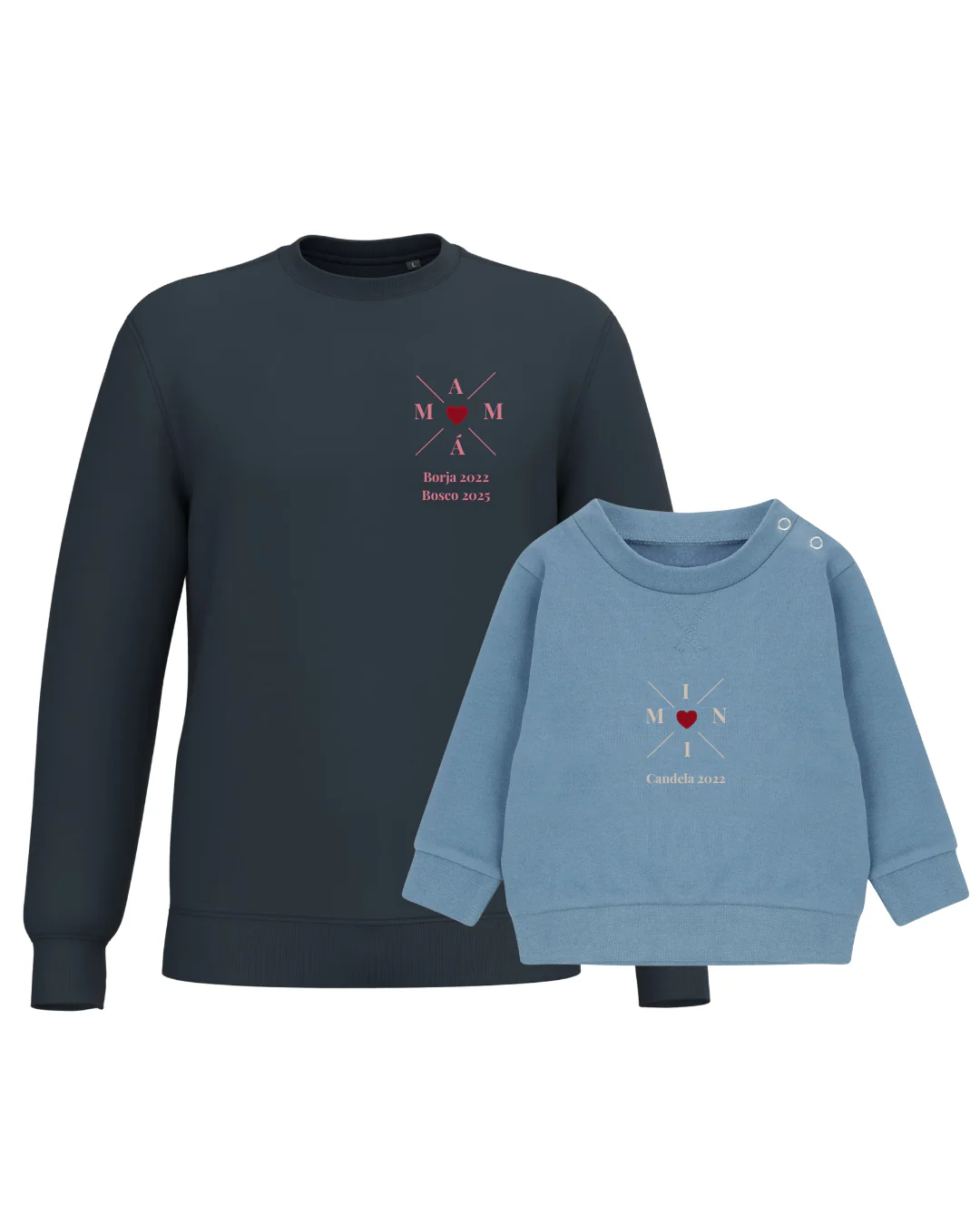 Pack Niña y Mamá Sudaderas personalizadas Cross Mom (corazón) - Image 29