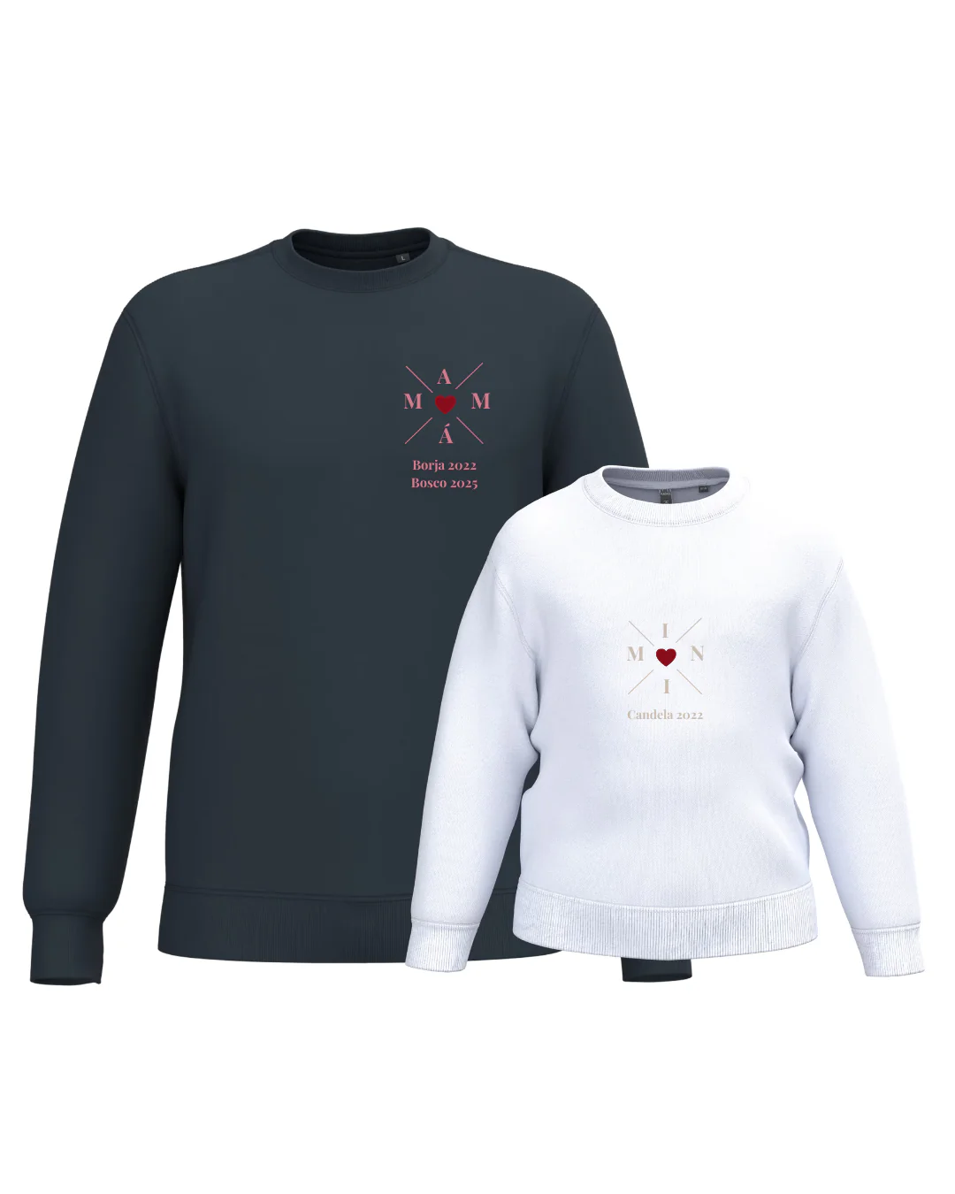 Pack Niña y Mamá Sudaderas personalizadas Cross Mom (corazón) - Image 33