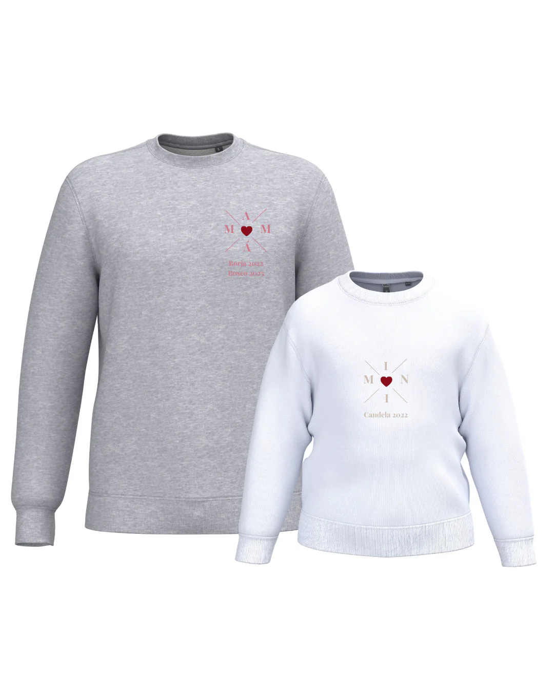 Pack Niña y Mamá Sudaderas personalizadas Cross Mom (corazón) - Image 38