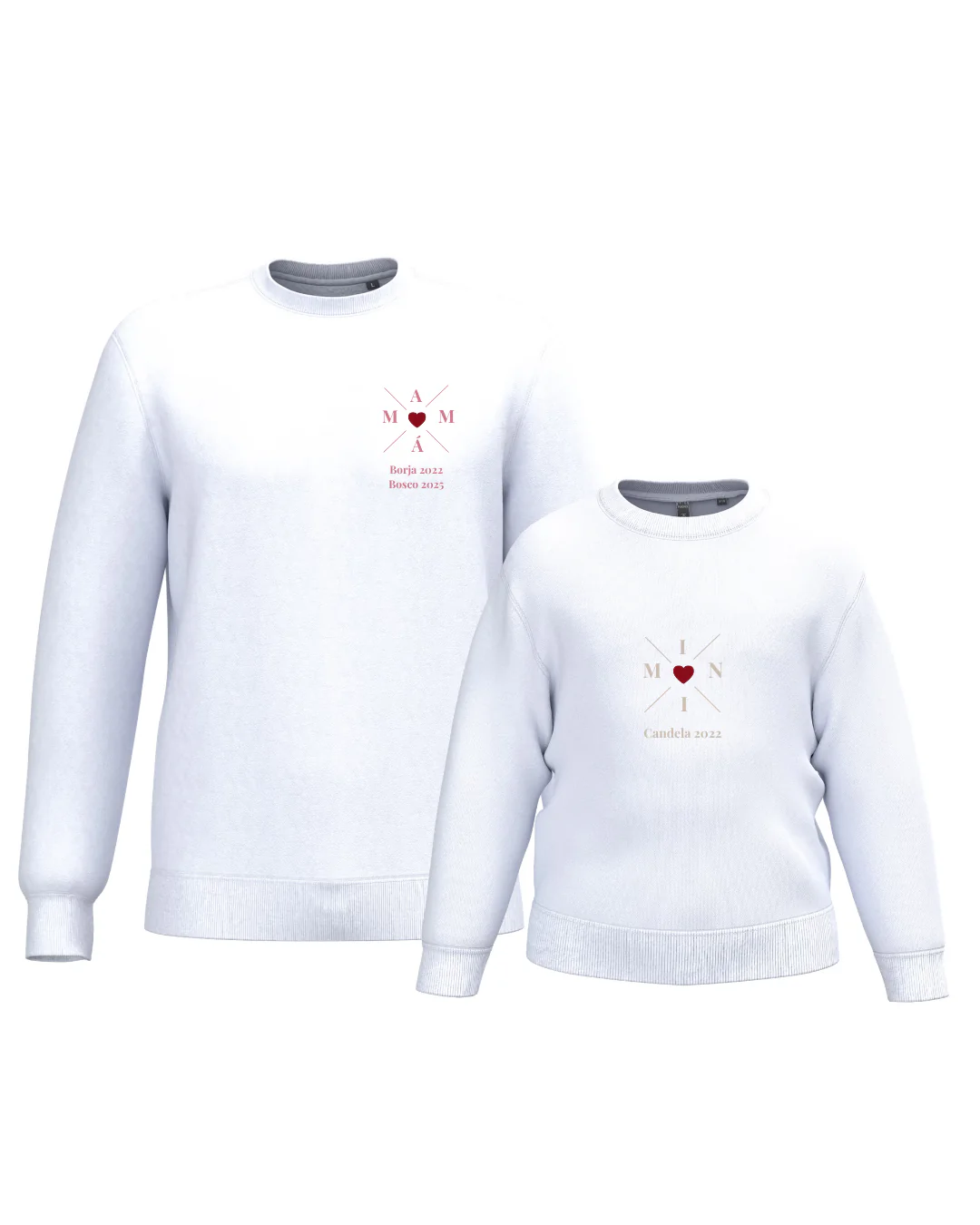 Pack Niña y Mamá Sudaderas personalizadas Cross Mom (corazón) - Image 44