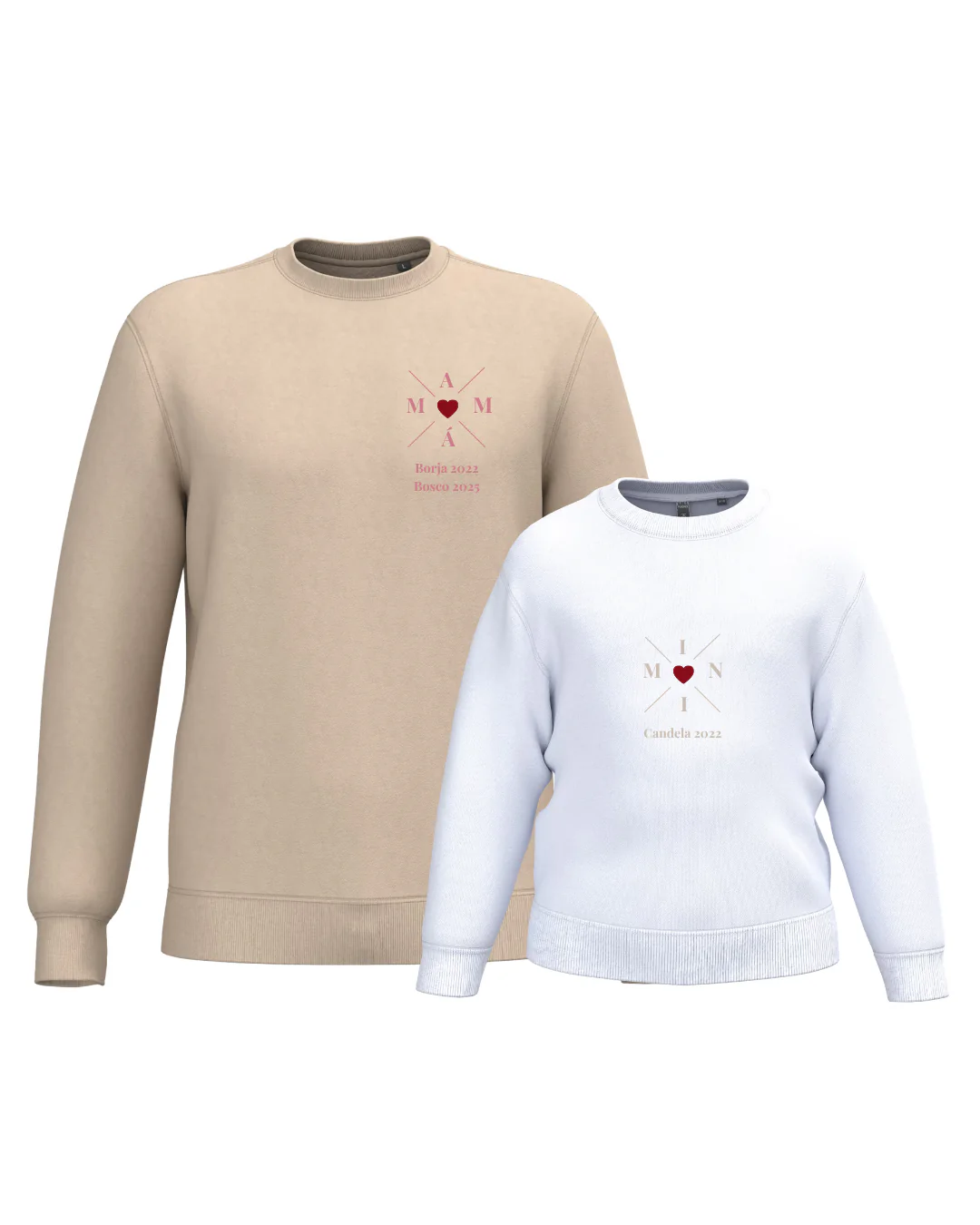 Pack Niña y Mamá Sudaderas personalizadas Cross Mom (corazón) - Image 50
