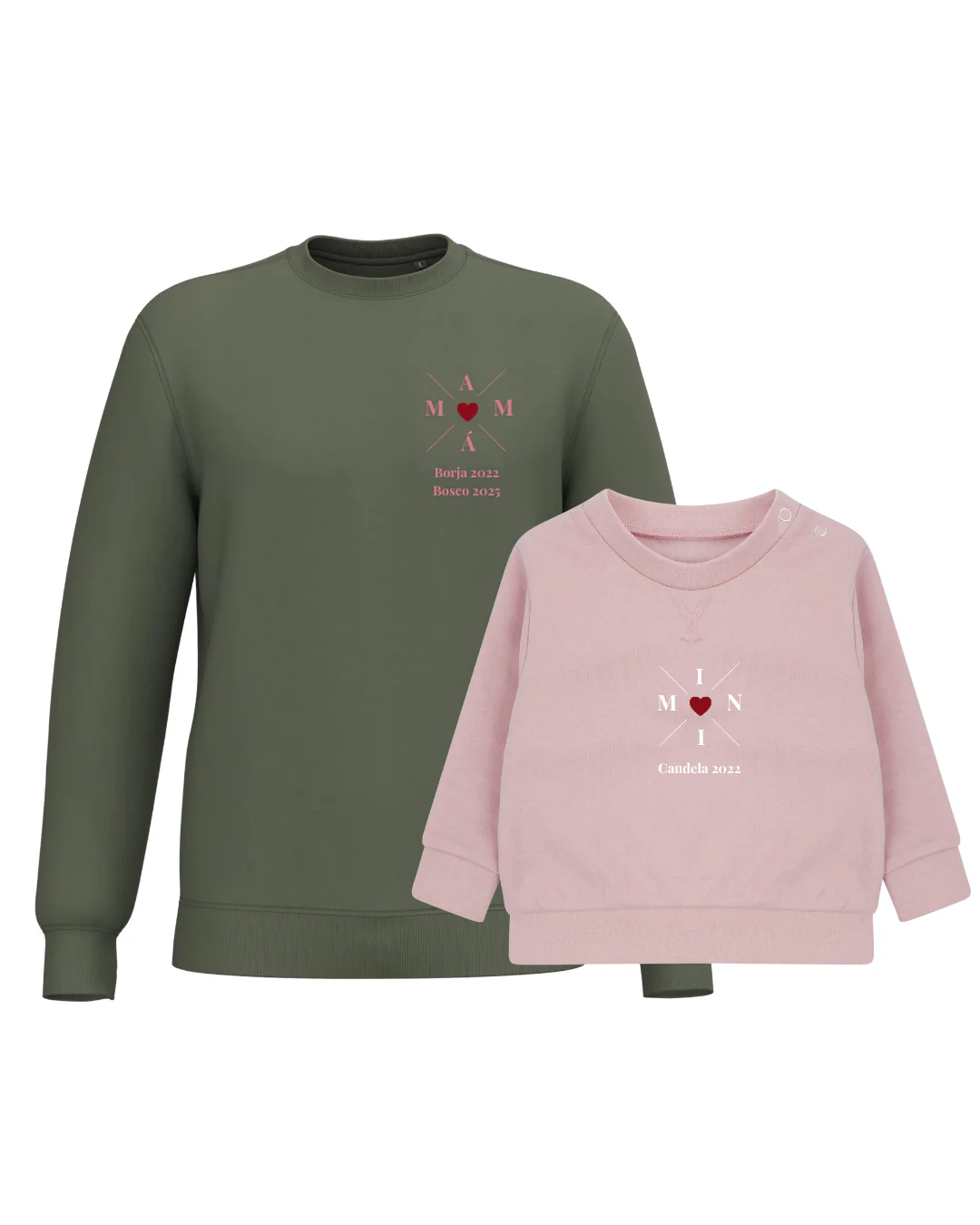 Pack Niña y Mamá Sudaderas personalizadas Cross Mom (corazón) - Image 60