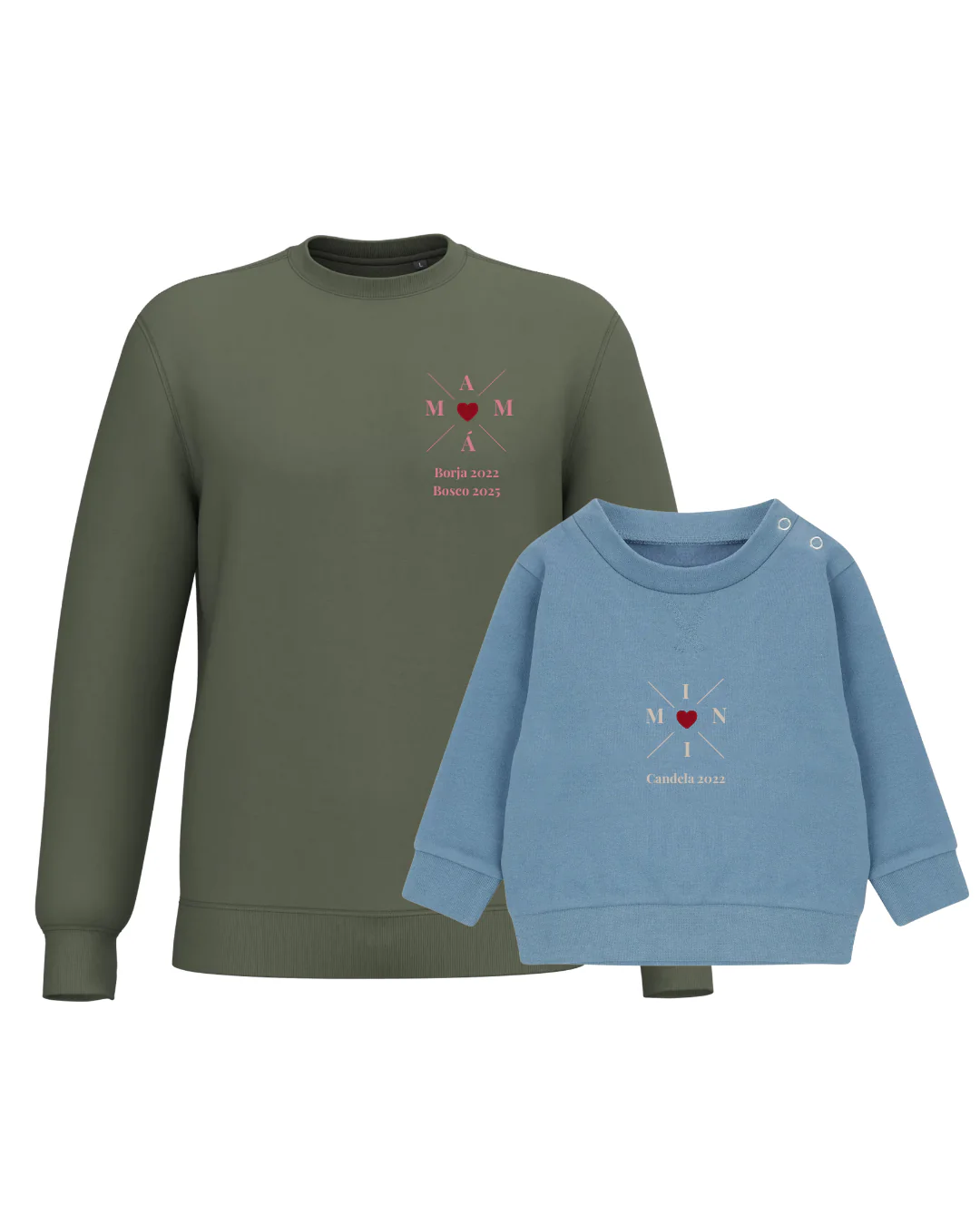 Pack Niña y Mamá Sudaderas personalizadas Cross Mom (corazón) - Image 61