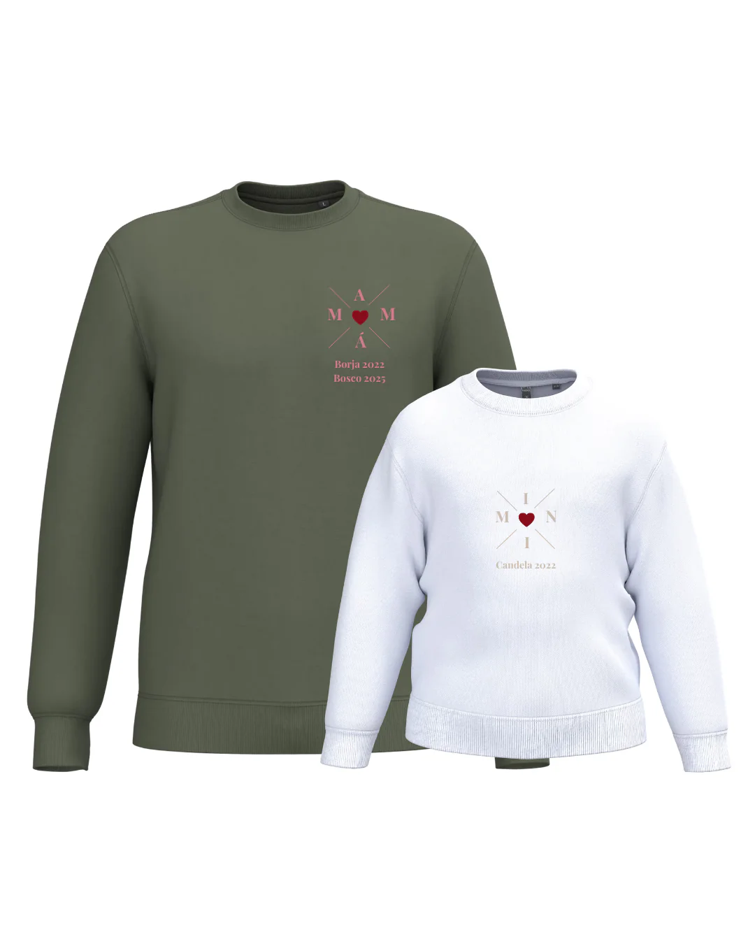 Pack Niña y Mamá Sudaderas personalizadas Cross Mom (corazón) - Image 62