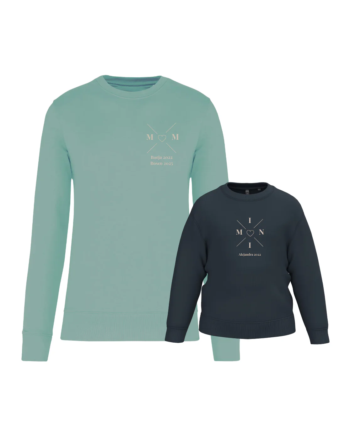 Pack sudaderas MOM y MINI bebé cruz corazón (hasta 36 meses) - Image 12