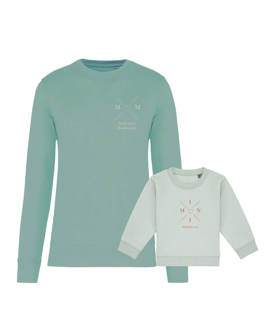 Pack sudaderas MOM y MINI bebé cruz corazón (hasta 36 meses) - Image 13