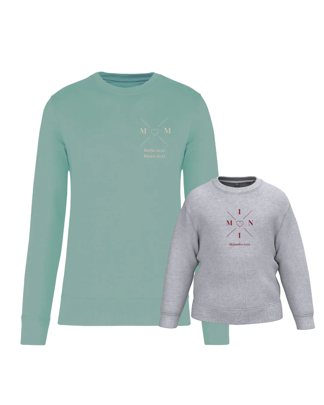 Pack sudaderas MOM y MINI bebé cruz corazón (hasta 36 meses) - Image 14