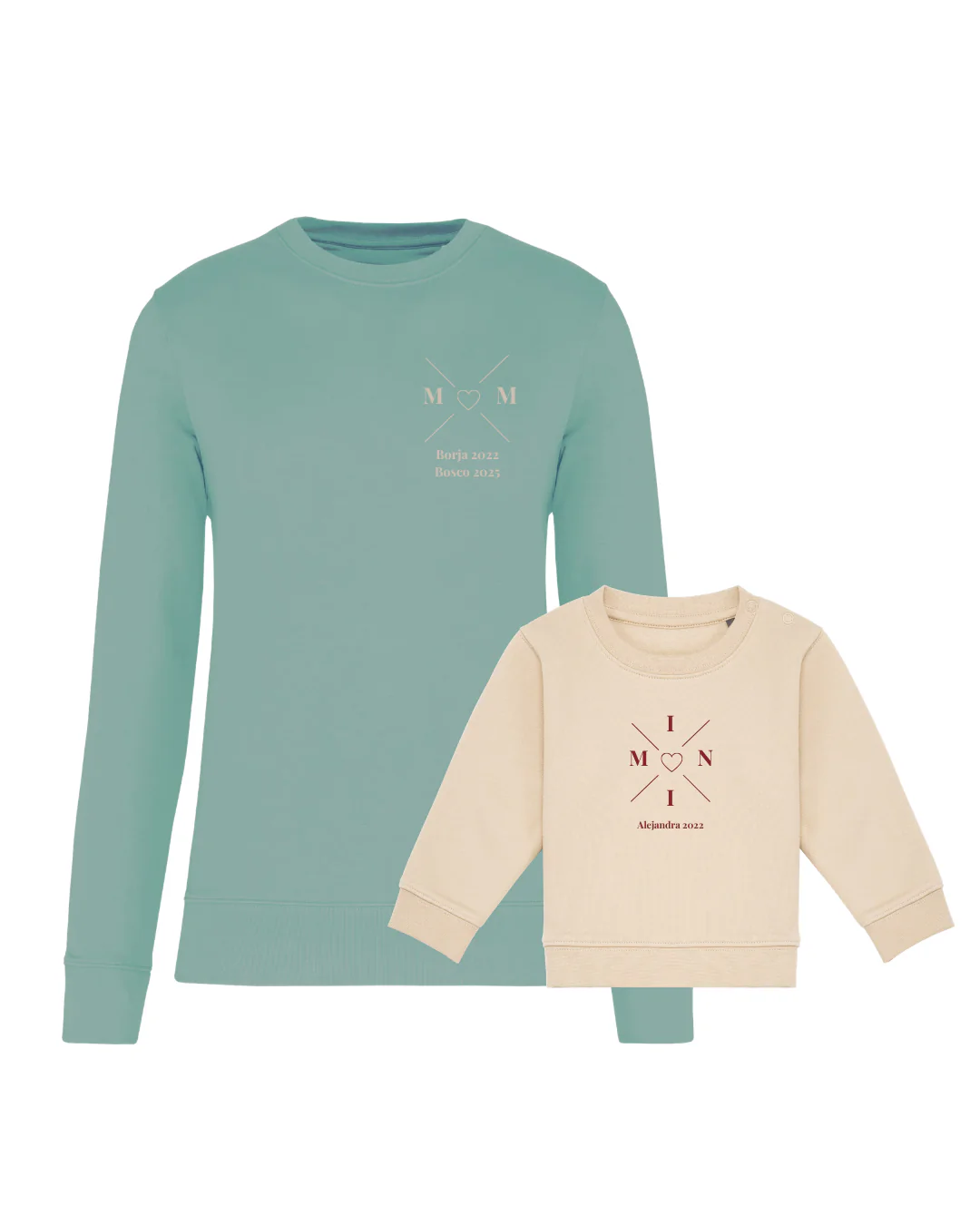 Pack sudaderas MOM y MINI bebé cruz corazón (hasta 36 meses) - Image 15