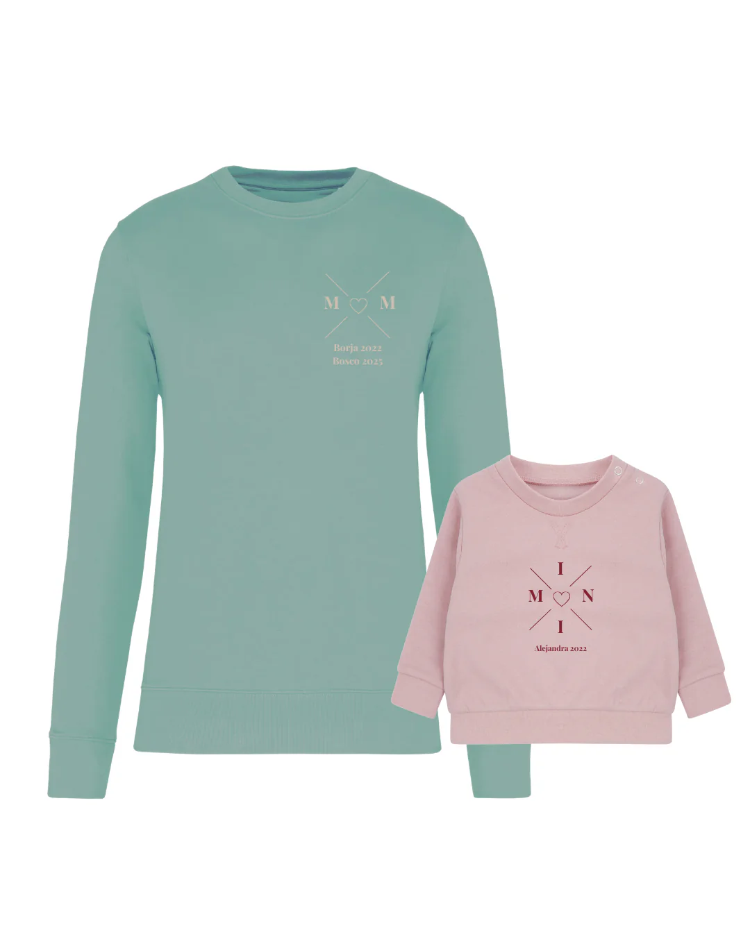 Pack sudaderas MOM y MINI bebé cruz corazón (hasta 36 meses) - Image 16