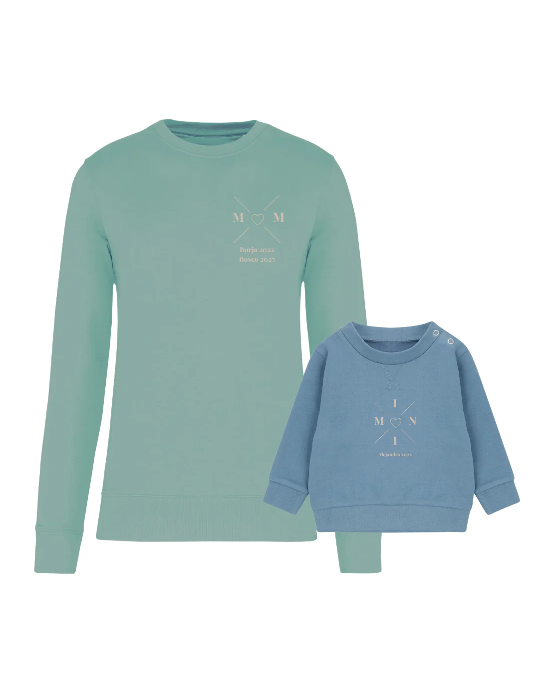 Pack sudaderas MOM y MINI bebé cruz corazón (hasta 36 meses) - Image 17