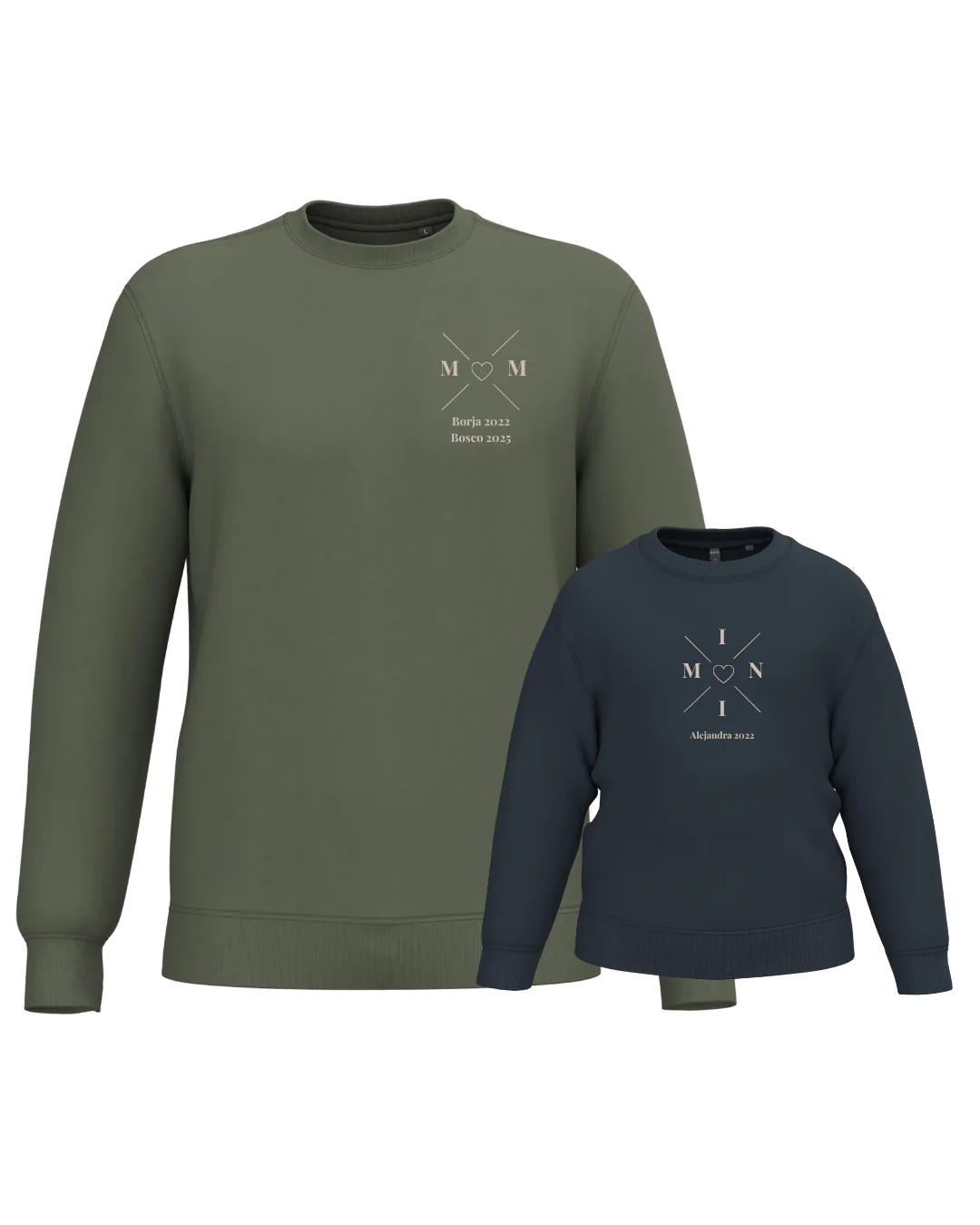 Pack sudaderas MOM y MINI bebé cruz corazón (hasta 36 meses) - Image 18