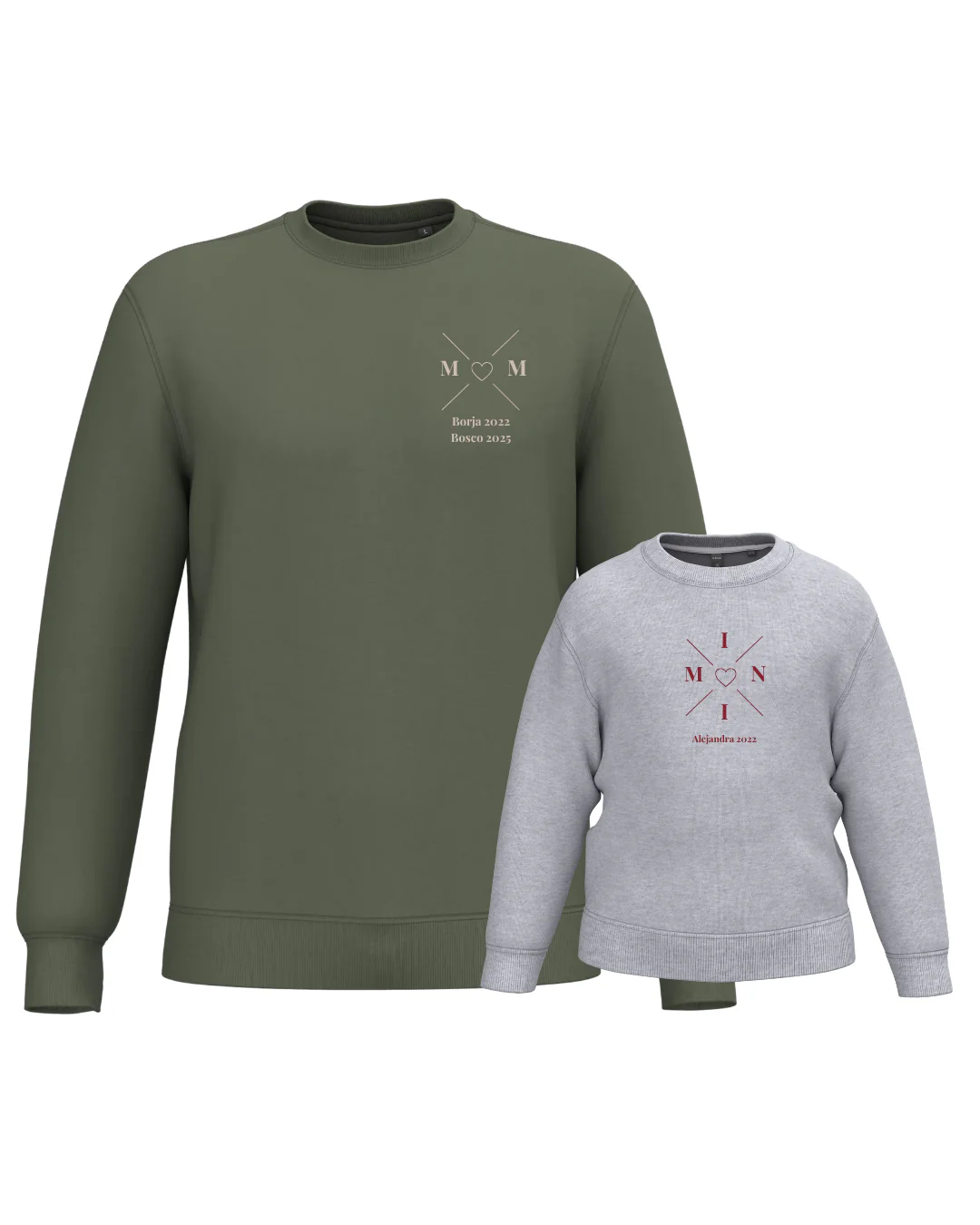 Pack sudaderas MOM y MINI bebé cruz corazón (hasta 36 meses) - Image 20