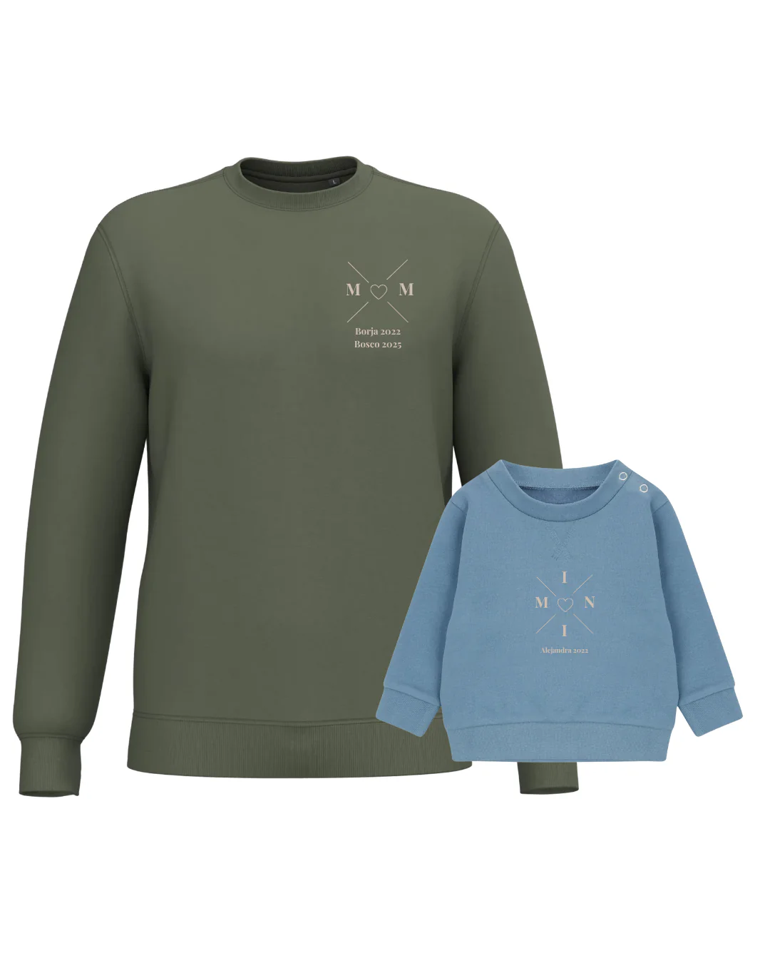 Pack sudaderas MOM y MINI bebé cruz corazón (hasta 36 meses) - Image 23