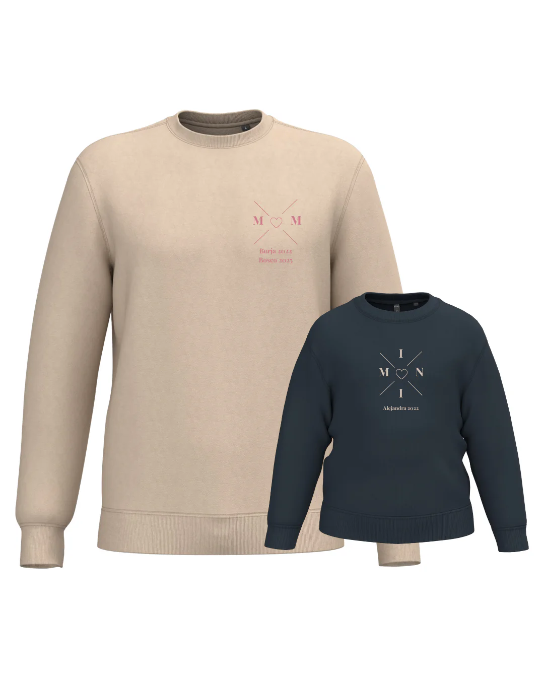 Pack sudaderas MOM y MINI bebé cruz corazón (hasta 36 meses) - Image 24
