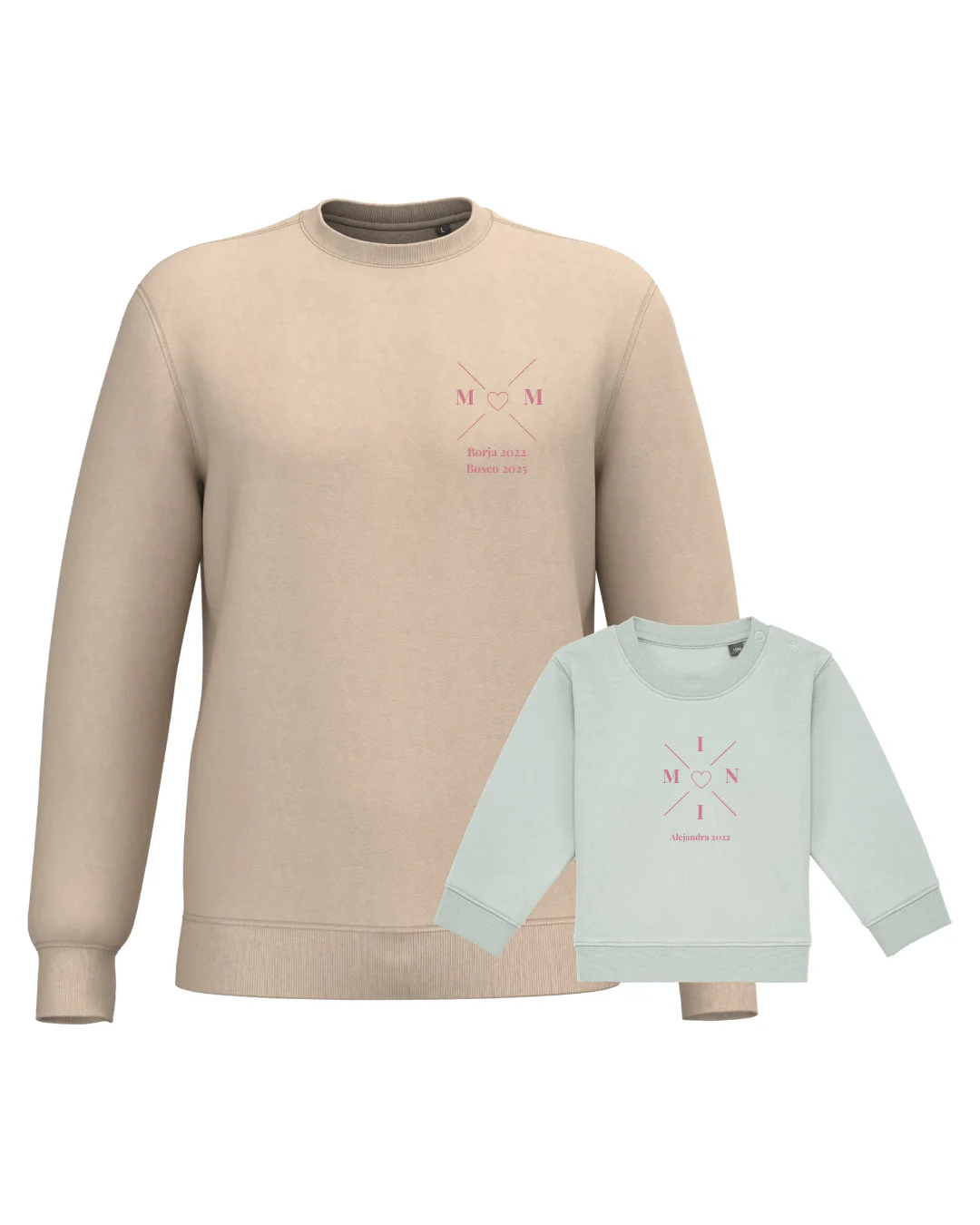 Pack sudaderas MOM y MINI bebé cruz corazón (hasta 36 meses) - Image 25