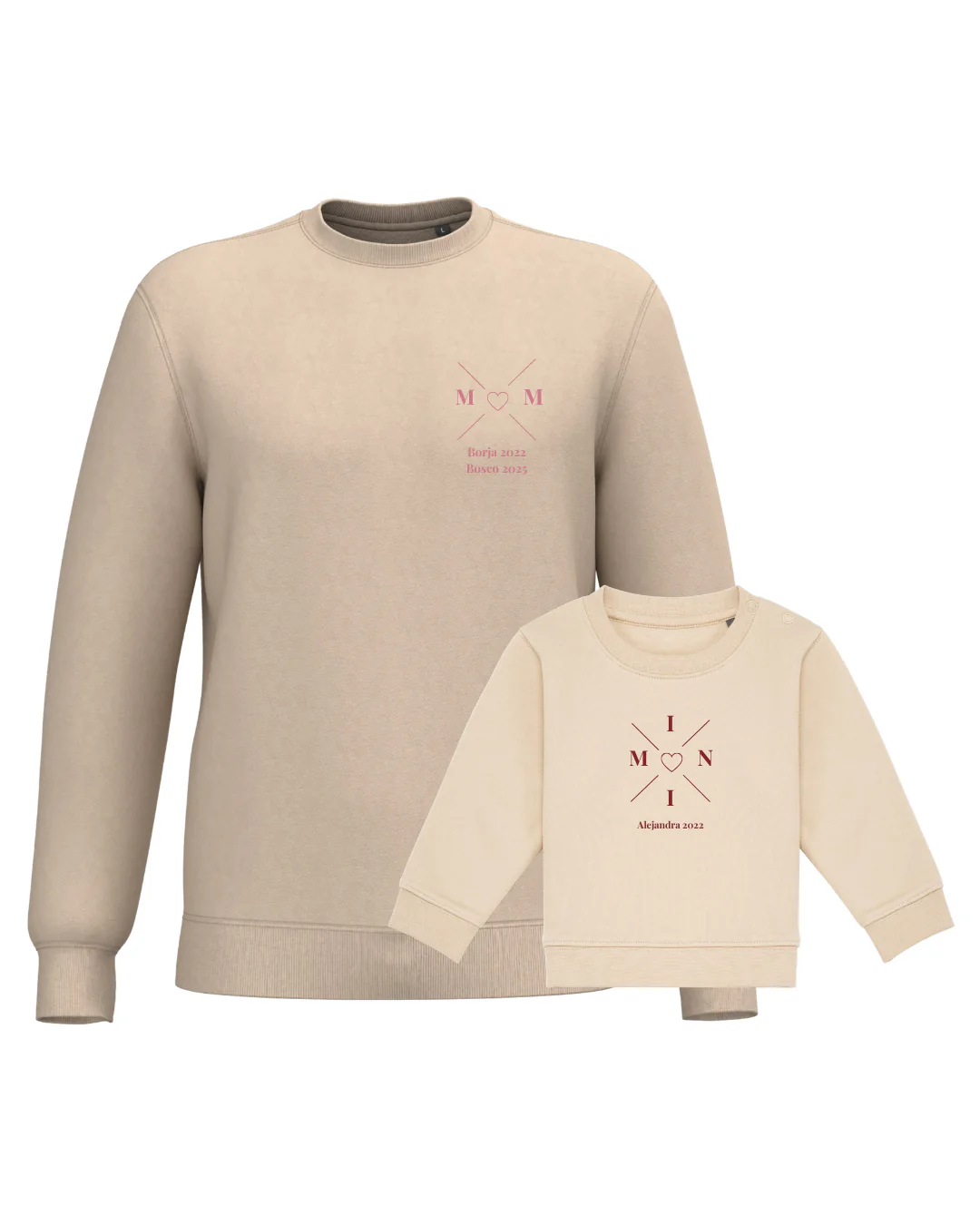 Pack sudaderas MOM y MINI bebé cruz corazón (hasta 36 meses) - Image 27