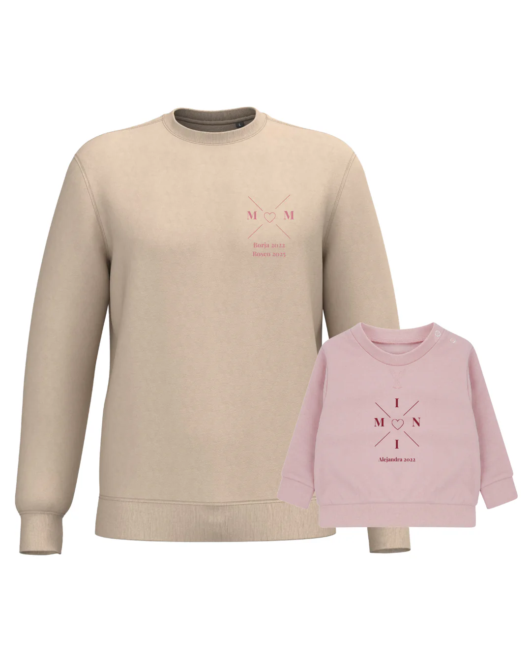 Pack sudaderas MOM y MINI bebé cruz corazón (hasta 36 meses) - Image 28