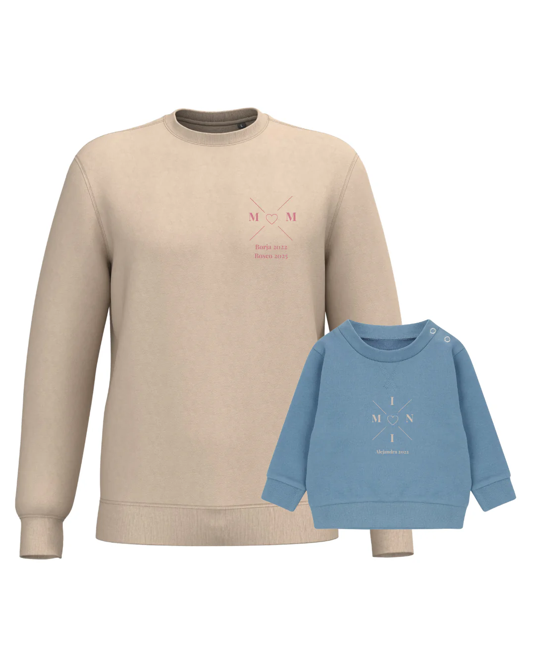 Pack sudaderas MOM y MINI bebé cruz corazón (hasta 36 meses) - Image 29