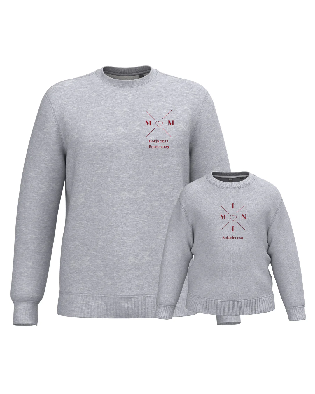 Pack sudaderas MOM y MINI bebé cruz corazón (hasta 36 meses) - Image 32