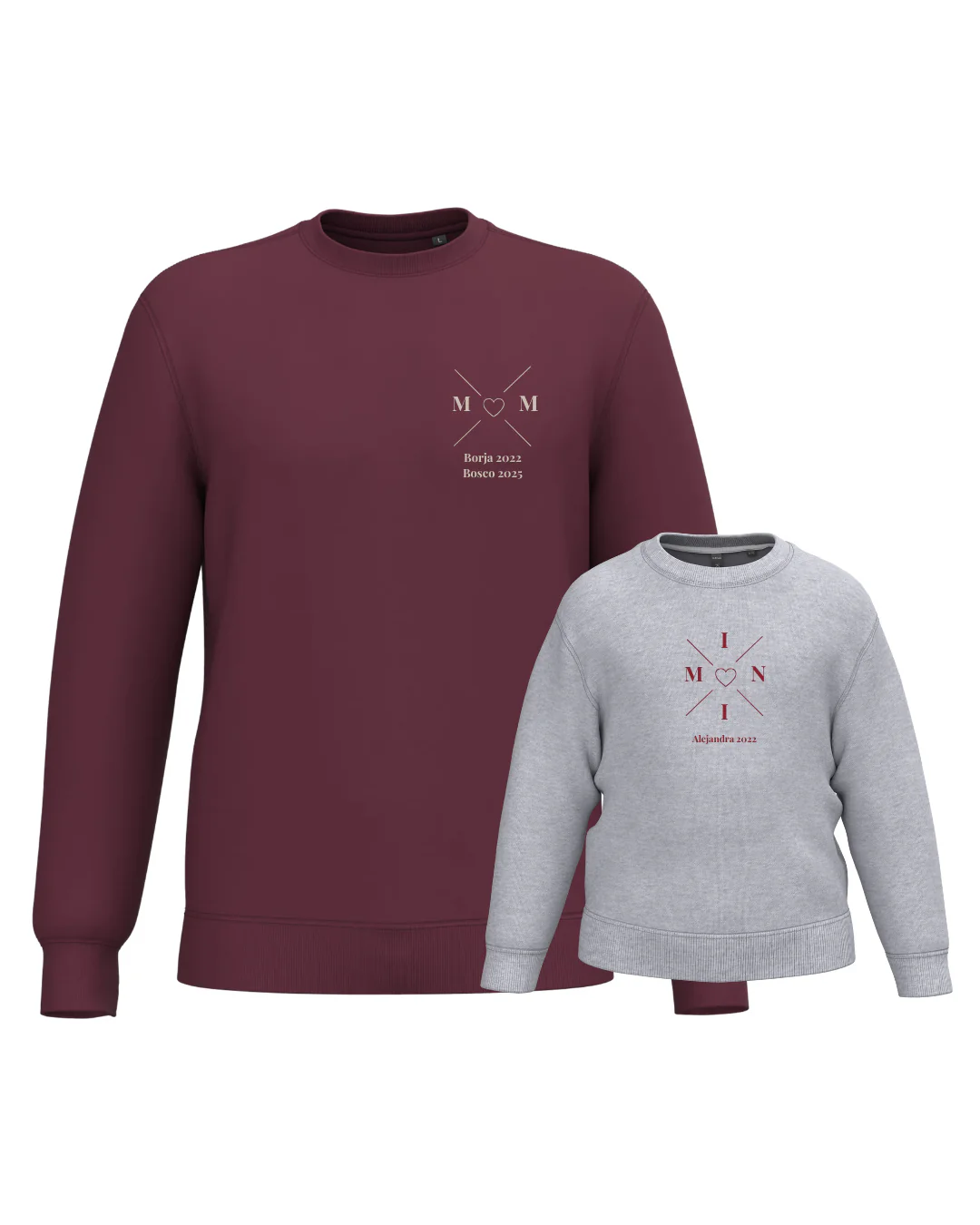Pack sudaderas MOM y MINI bebé cruz corazón (hasta 36 meses) - Image 38