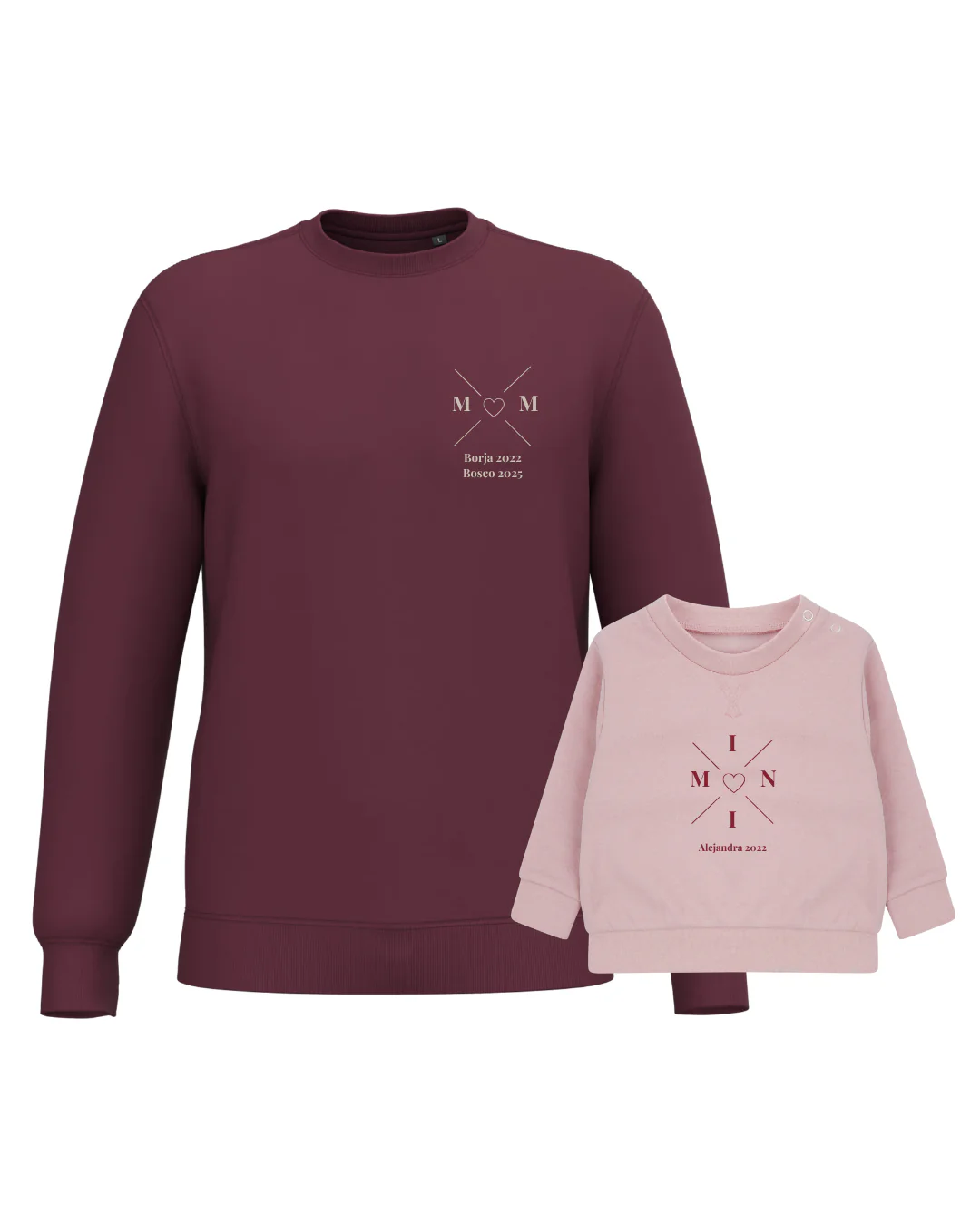 Pack sudaderas MOM y MINI bebé cruz corazón (hasta 36 meses) - Image 40