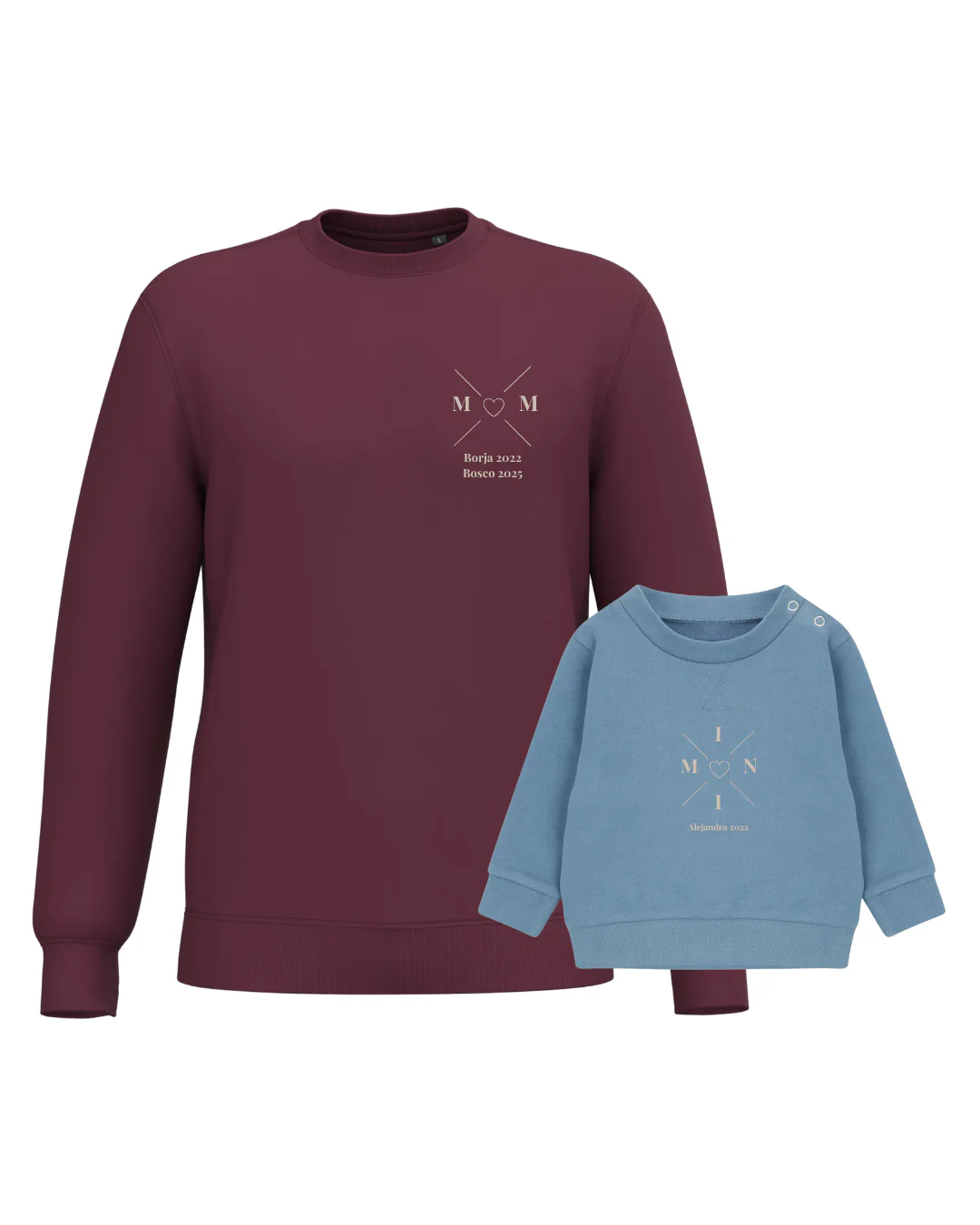 Pack sudaderas MOM y MINI bebé cruz corazón (hasta 36 meses) - Image 41