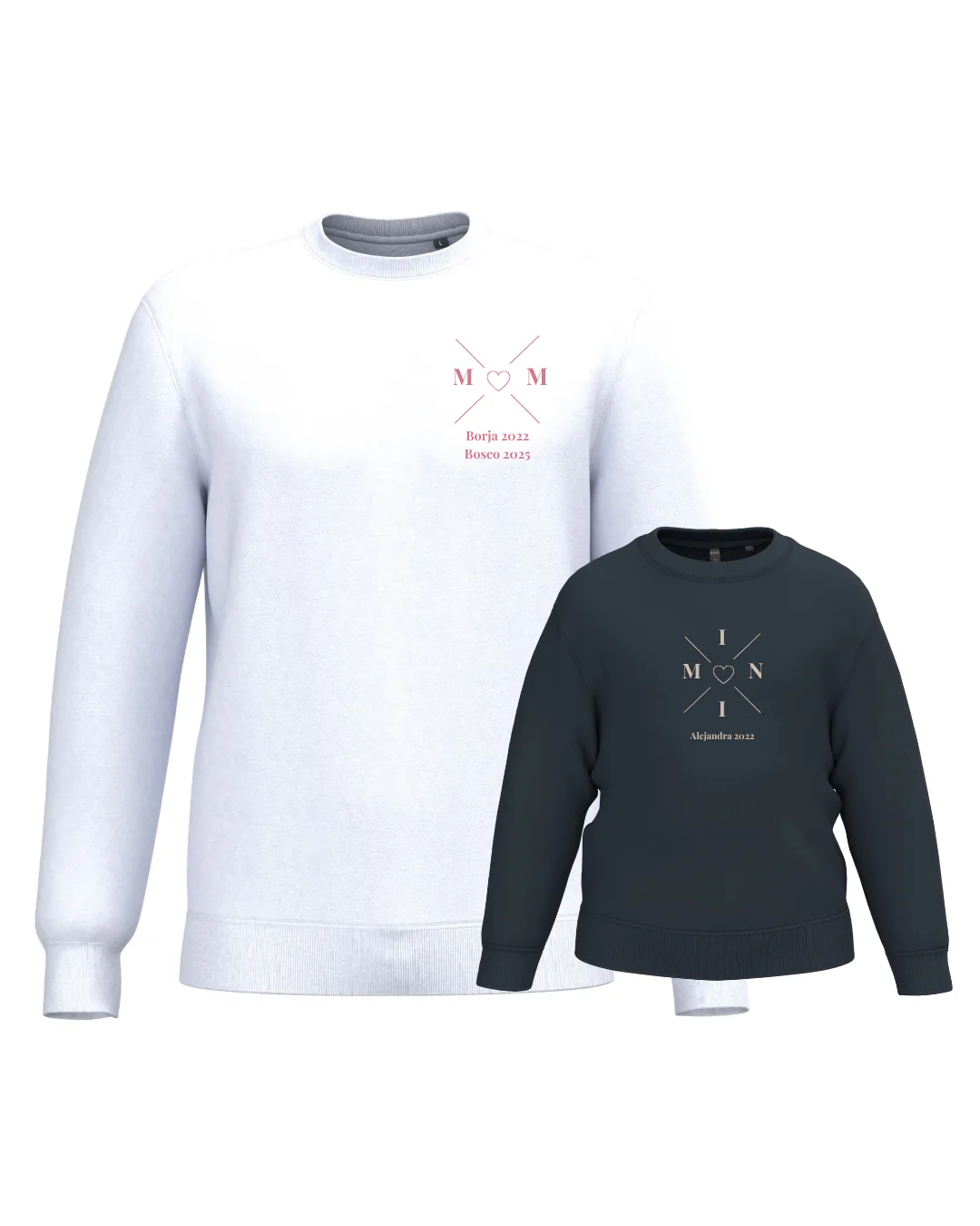 Pack sudaderas MOM y MINI bebé cruz corazón (hasta 36 meses) - Image 42