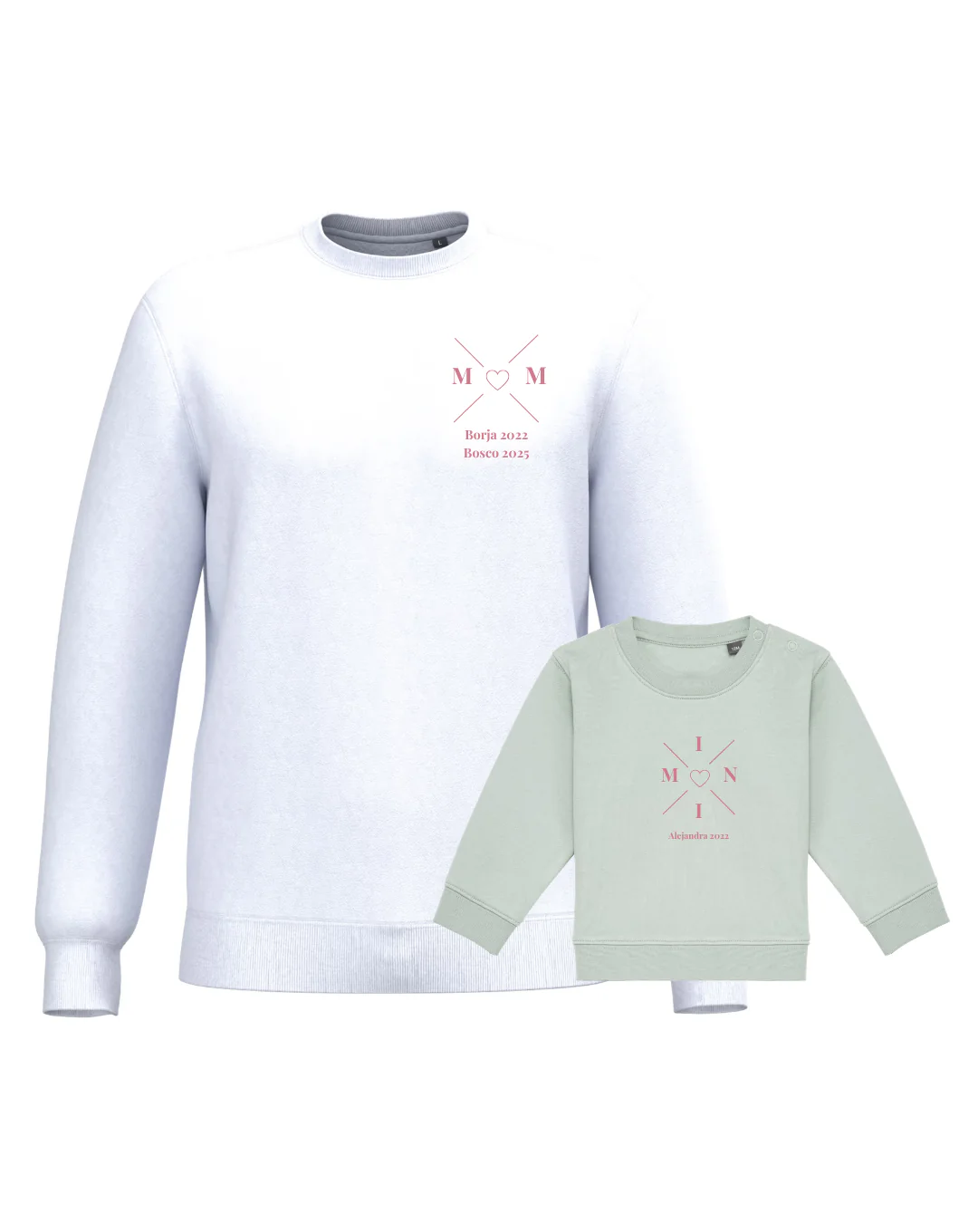 Pack sudaderas MOM y MINI bebé cruz corazón (hasta 36 meses) - Image 43