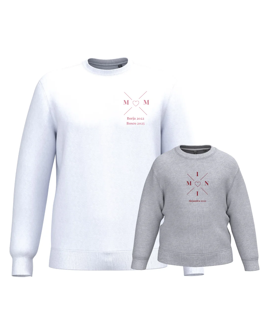 Pack sudaderas MOM y MINI bebé cruz corazón (hasta 36 meses) - Image 44