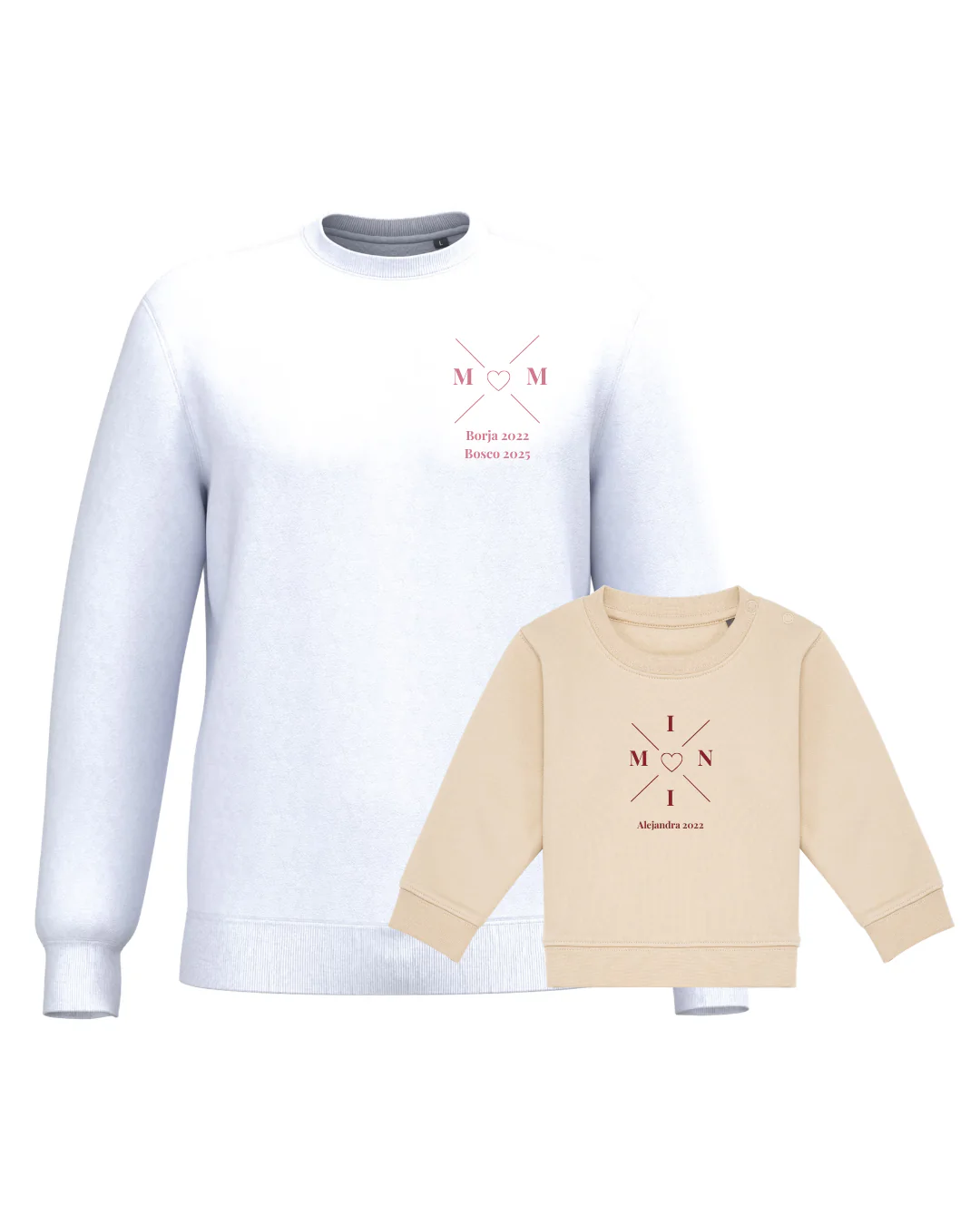 Pack sudaderas MOM y MINI bebé cruz corazón (hasta 36 meses) - Image 45