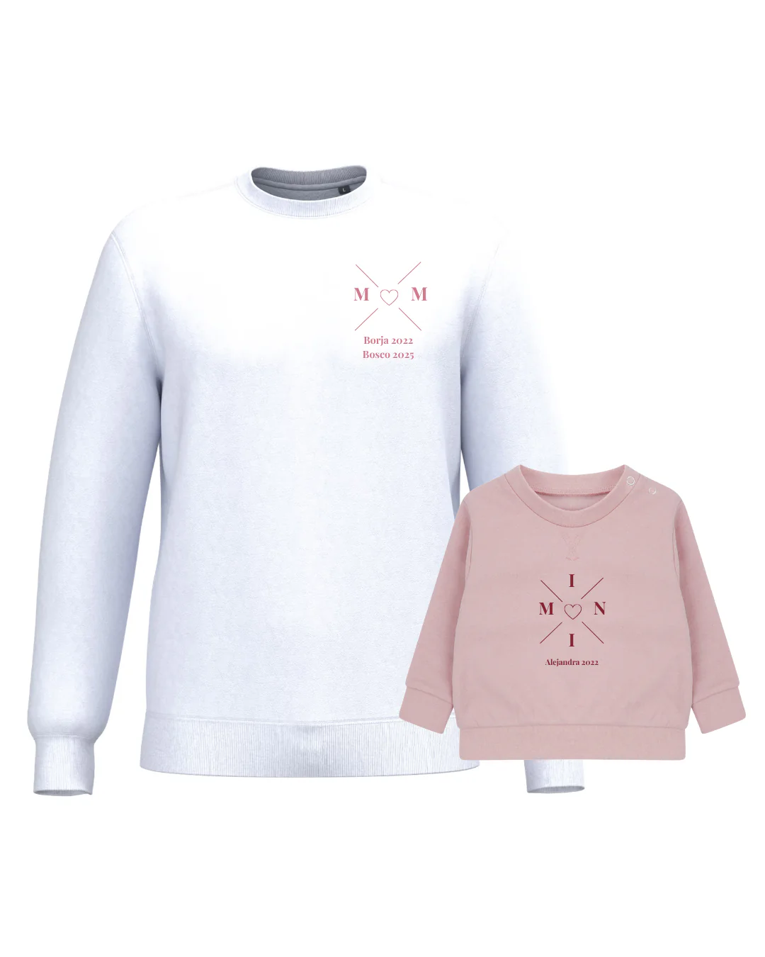 Pack sudaderas MOM y MINI bebé cruz corazón (hasta 36 meses) - Image 46