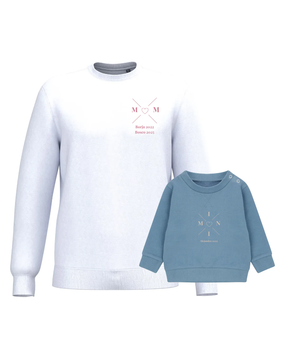 Pack sudaderas MOM y MINI bebé cruz corazón (hasta 36 meses) - Image 47