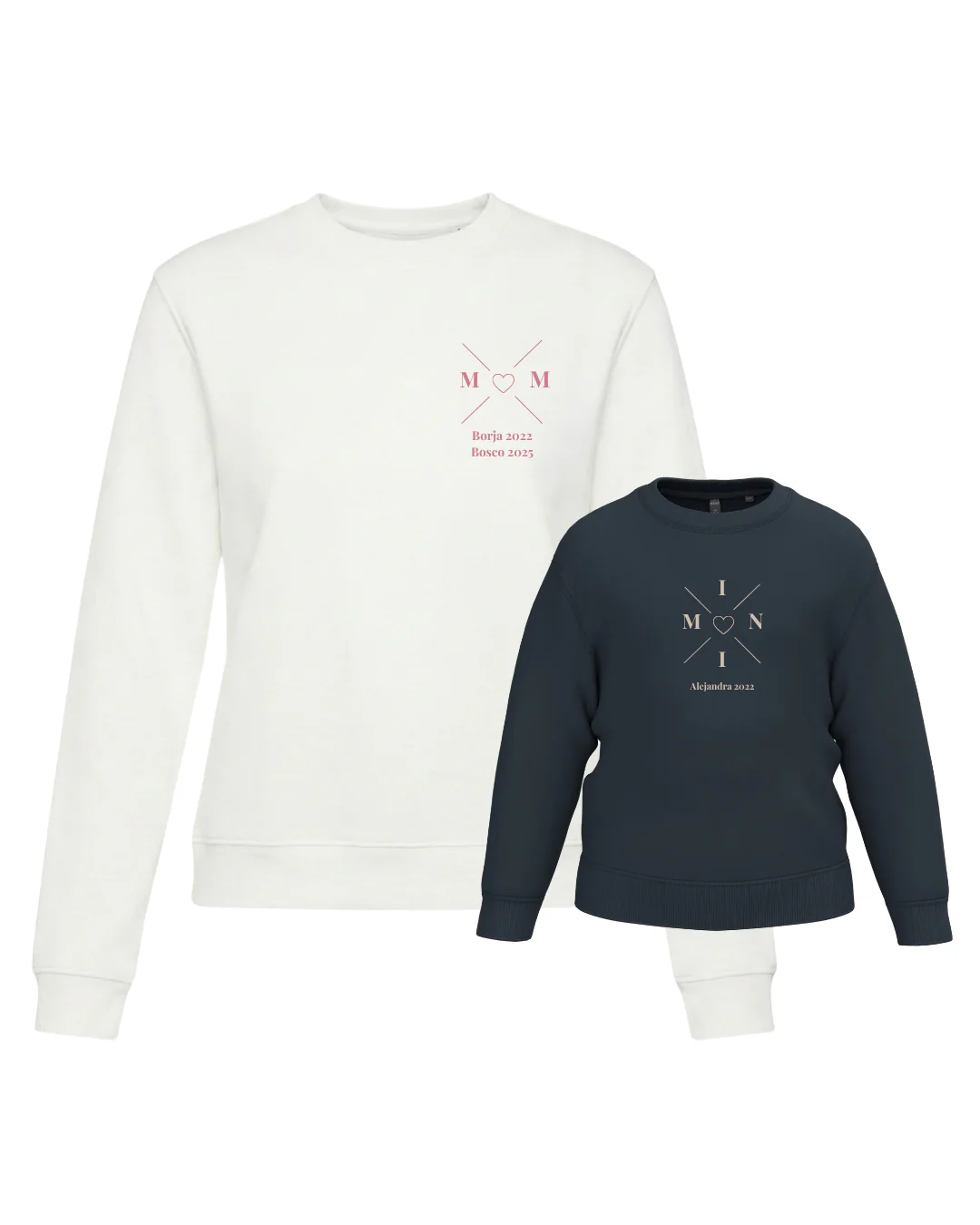 Pack sudaderas MOM y MINI bebé cruz corazón (hasta 36 meses) - Image 48