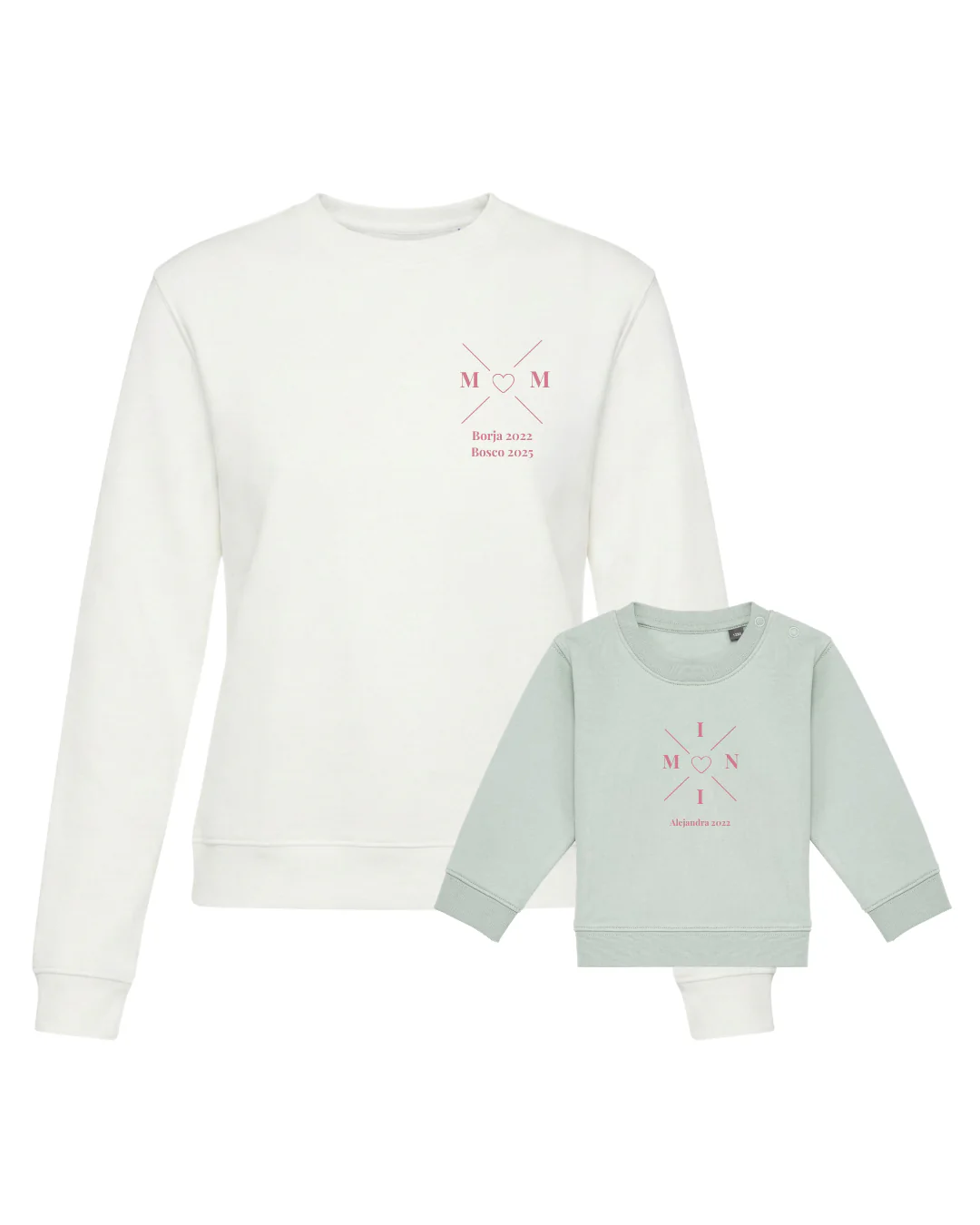 Pack sudaderas MOM y MINI bebé cruz corazón (hasta 36 meses) - Image 49