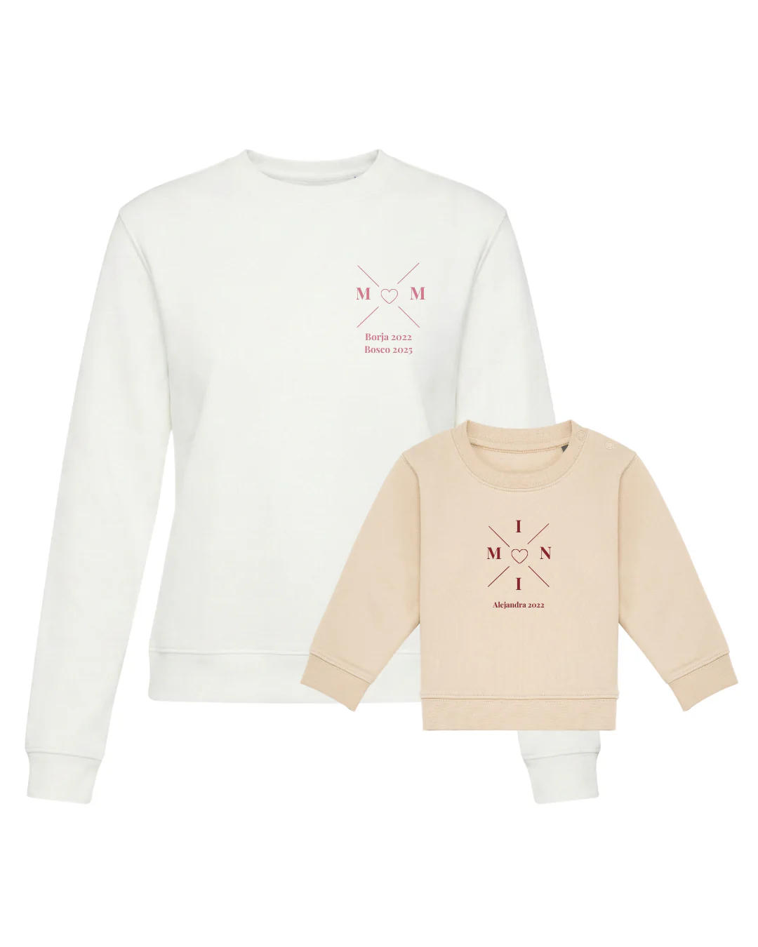 Pack sudaderas MOM y MINI bebé cruz corazón (hasta 36 meses) - Image 51