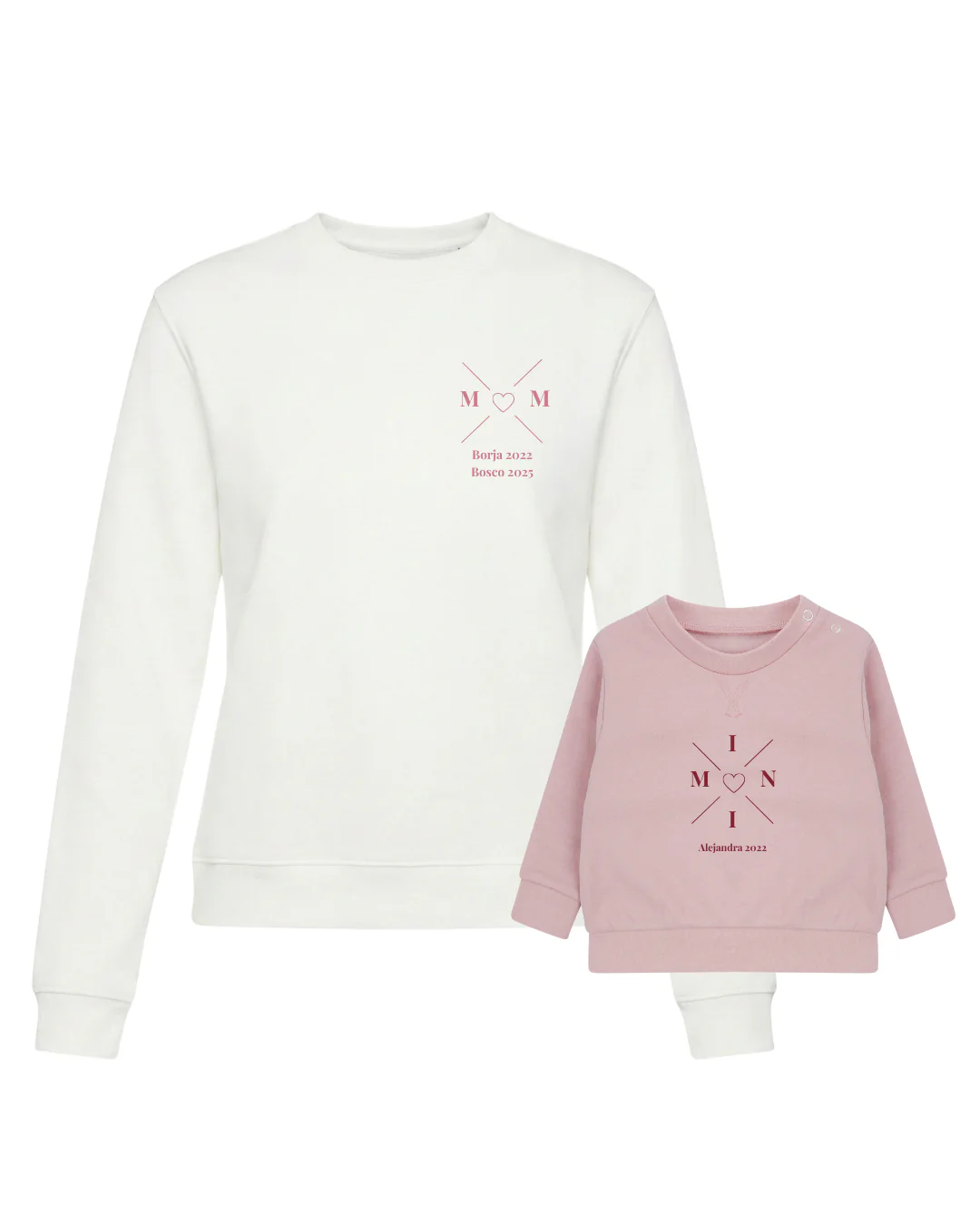Pack sudaderas MOM y MINI bebé cruz corazón (hasta 36 meses) - Image 52