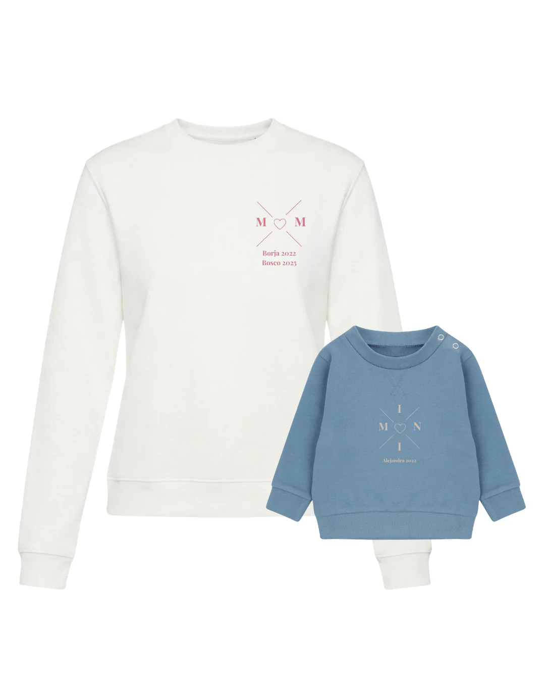 Pack sudaderas MOM y MINI bebé cruz corazón (hasta 36 meses) - Image 53