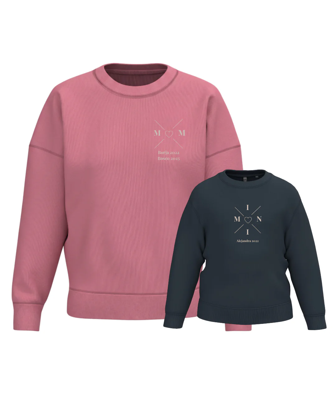 Pack sudaderas MOM y MINI bebé cruz corazón (hasta 36 meses) - Image 54