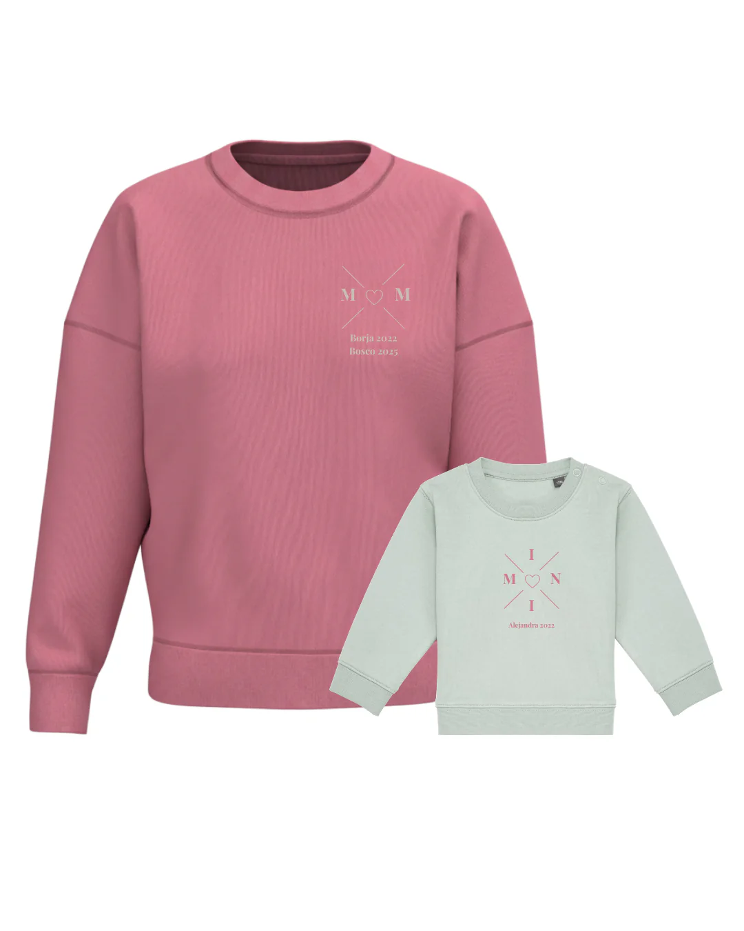 Pack sudaderas MOM y MINI bebé cruz corazón (hasta 36 meses) - Image 55