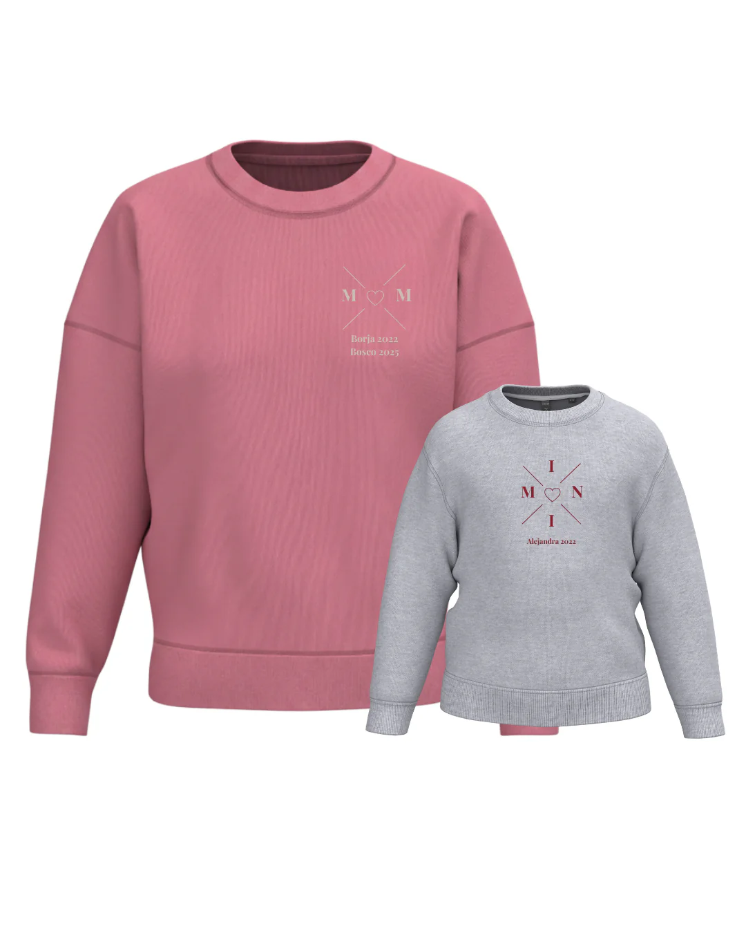 Pack sudaderas MOM y MINI bebé cruz corazón (hasta 36 meses) - Image 56