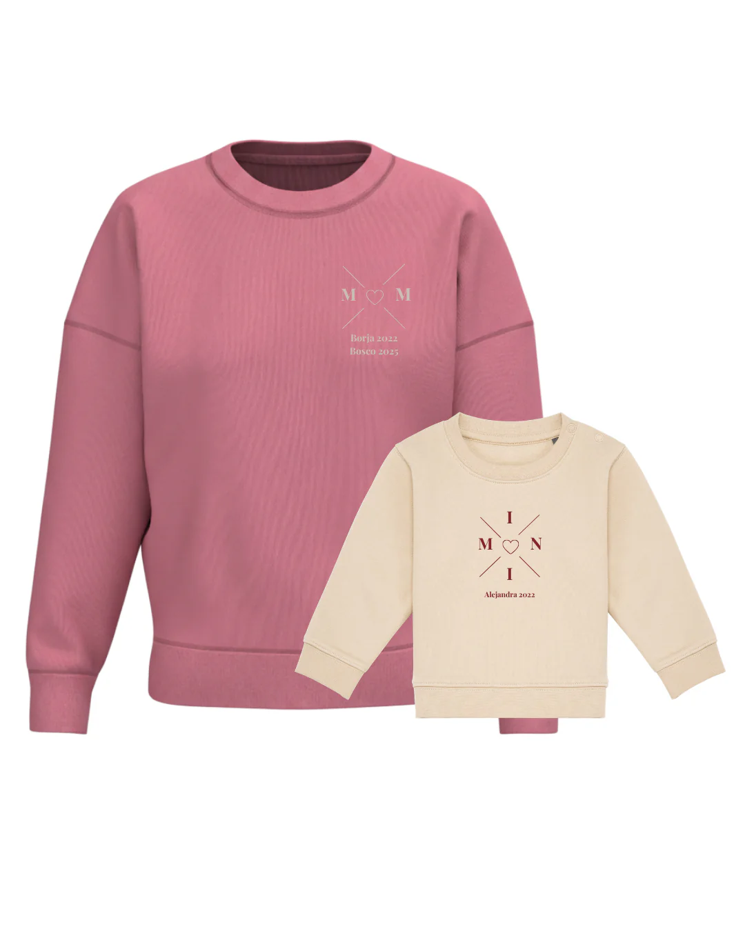 Pack sudaderas MOM y MINI bebé cruz corazón (hasta 36 meses) - Image 57