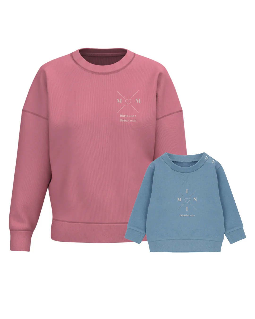 Pack sudaderas MOM y MINI bebé cruz corazón (hasta 36 meses) - Image 59