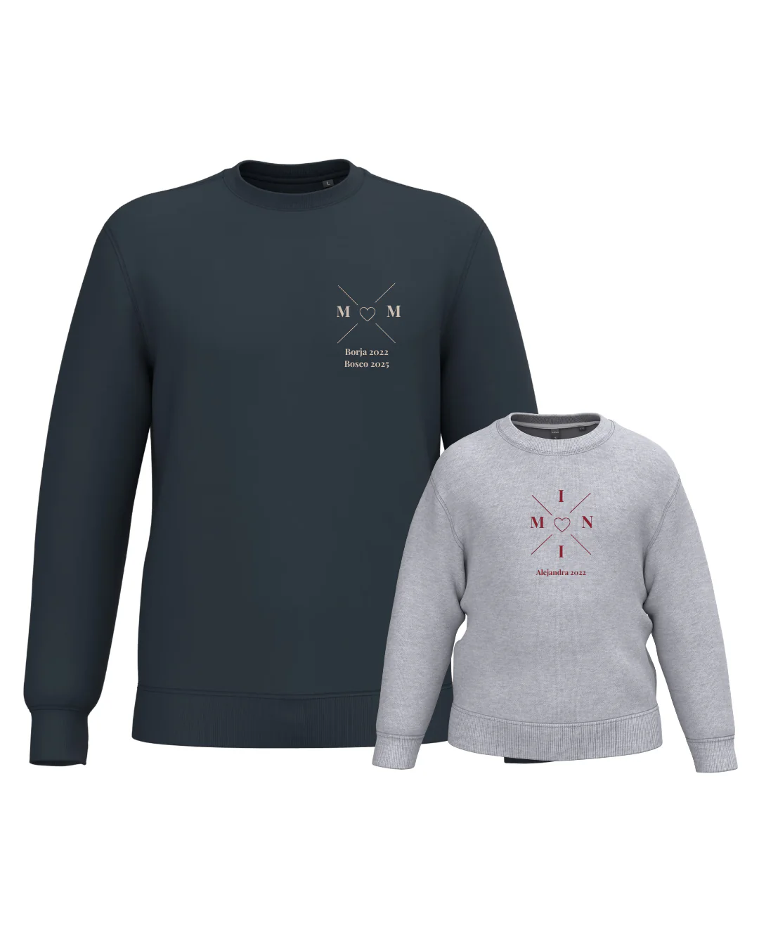Pack sudaderas MOM y MINI bebé cruz corazón (hasta 36 meses) - Image 8
