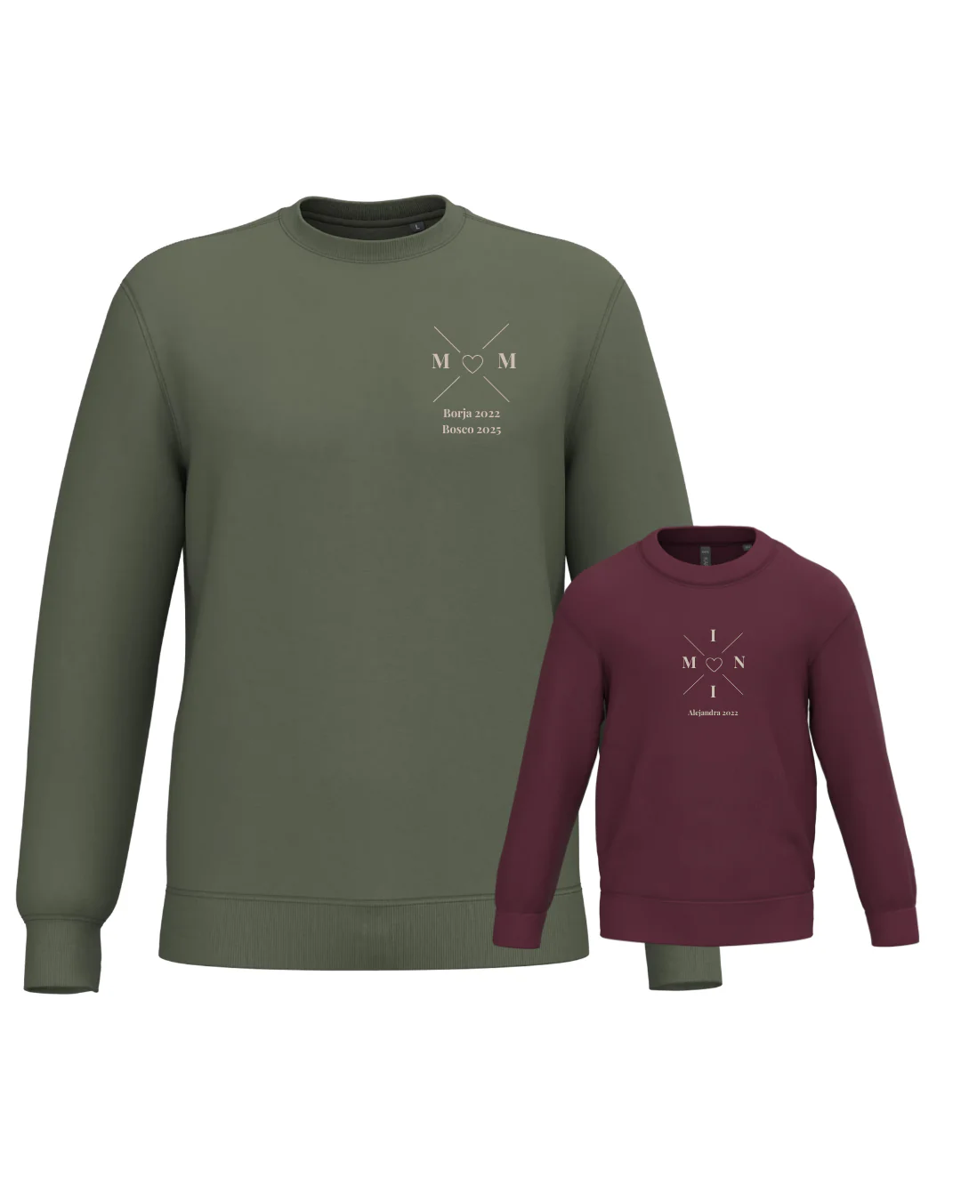 Pack sudadera MOM y MINI cruz corazón (desde 4 años) - Image 10