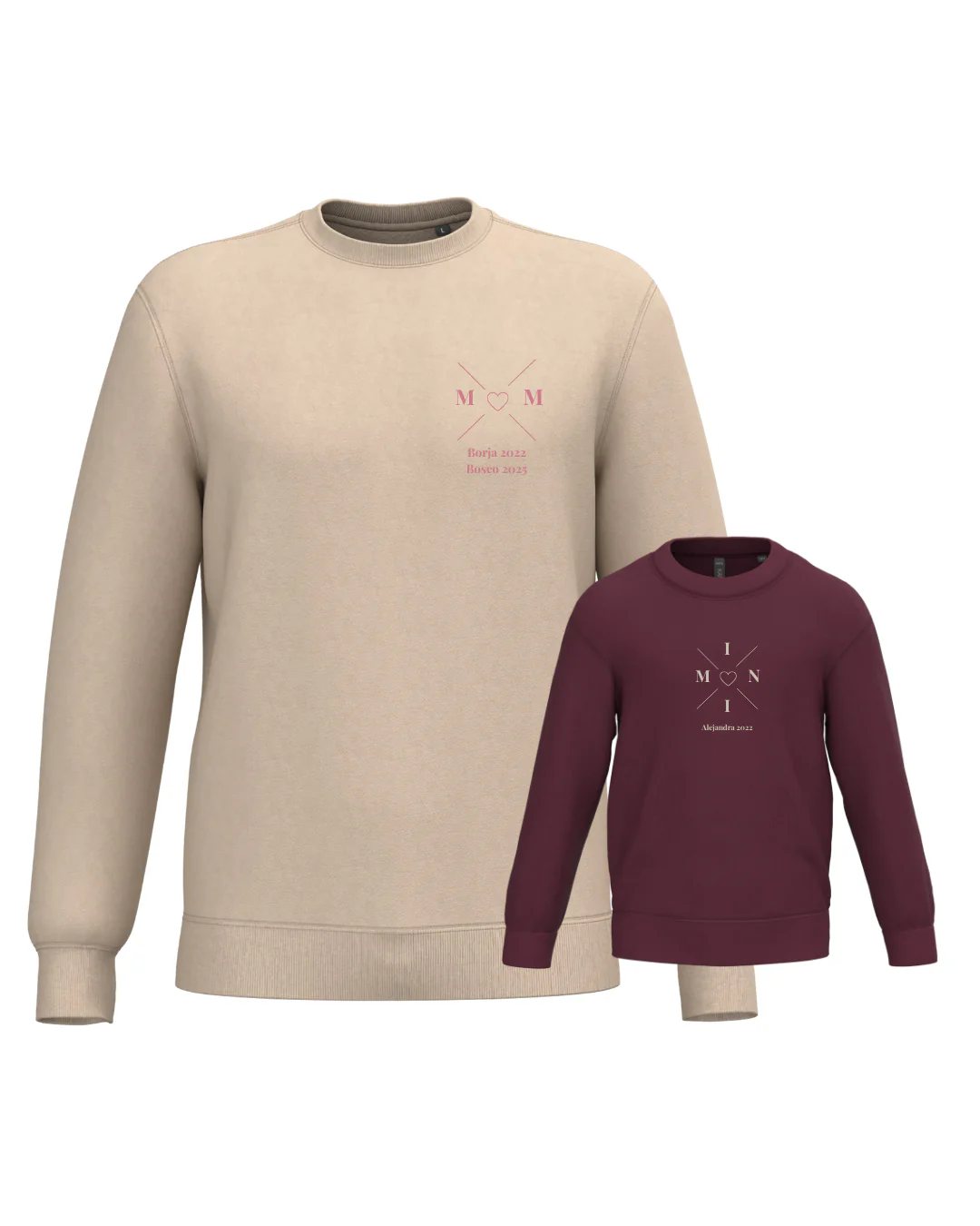 Pack sudadera MOM y MINI cruz corazón (desde 4 años) - Image 14