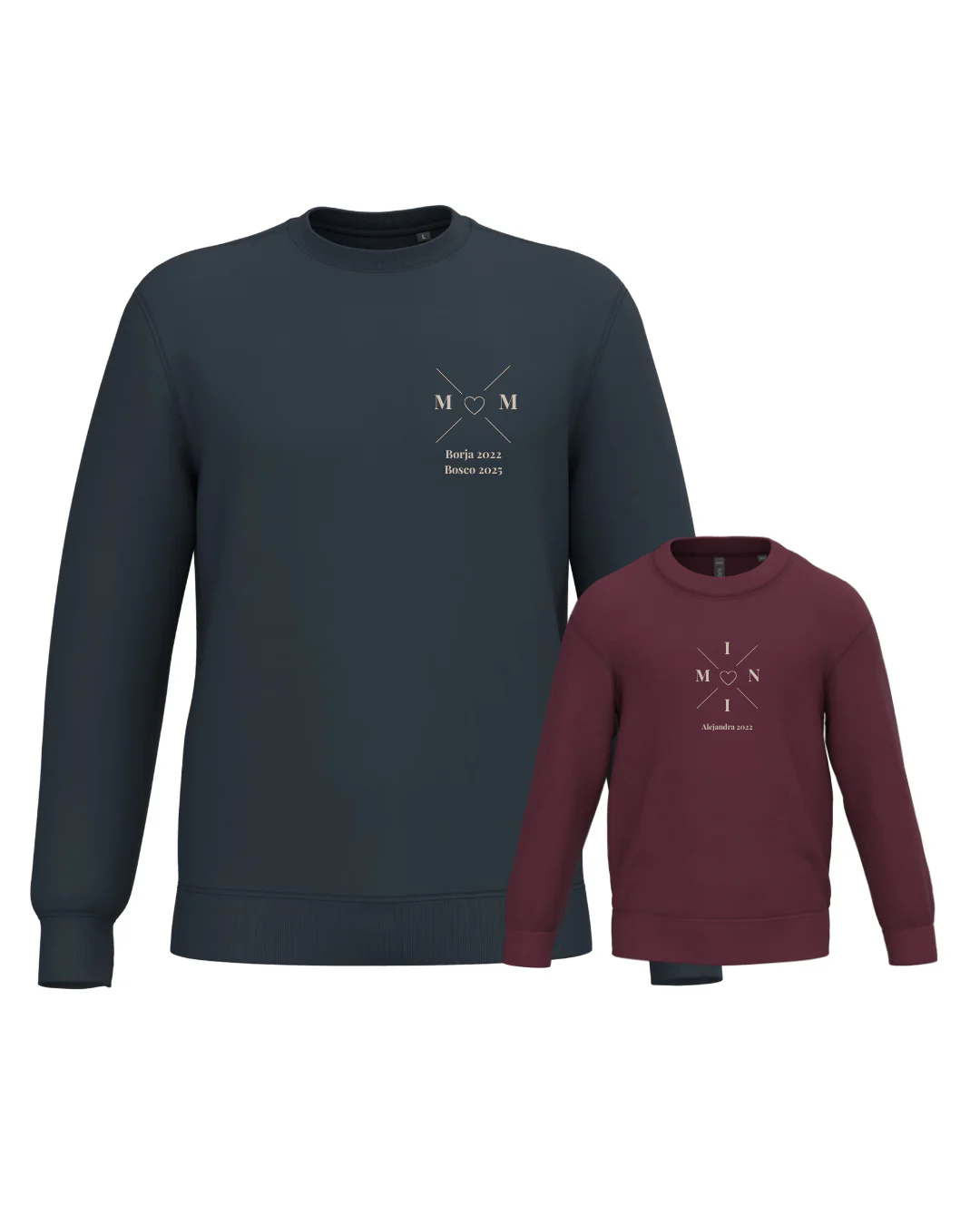 Pack sudadera MOM y MINI cruz corazón (desde 4 años) - Image 6