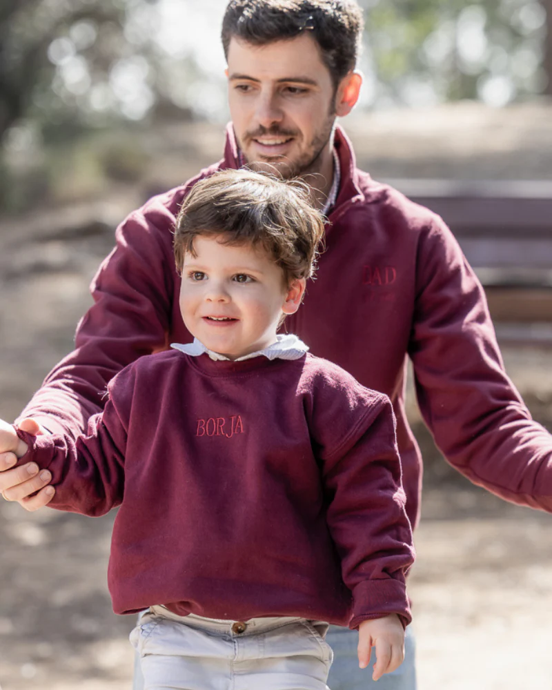 Pack Sudadera Zip personalizada adulto + sudadera cuello redondo niño - Image 3