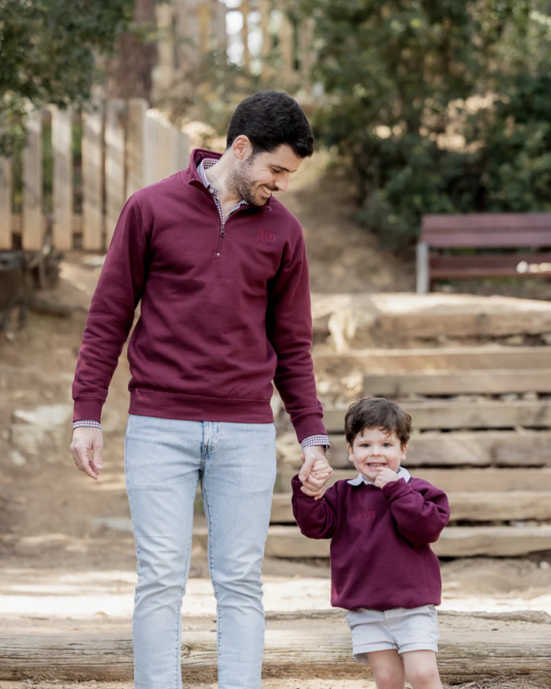 Pack Sudadera Zip personalizada adulto + sudadera cuello redondo niño - Image 4