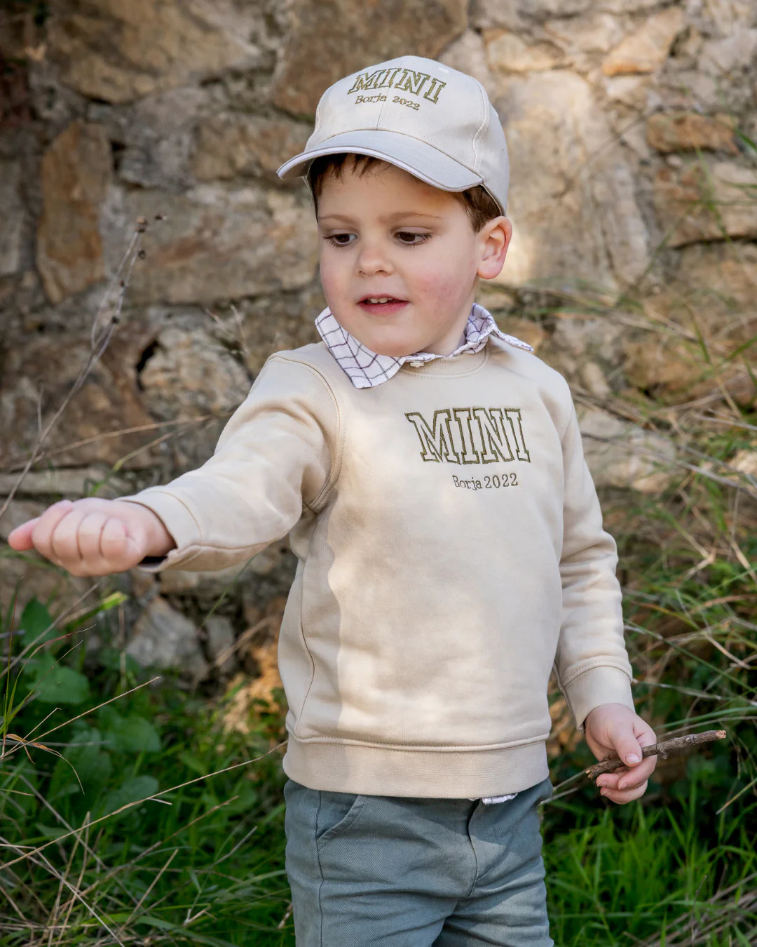 Pack bebé y adulto (zip) sudaderas personalizadas Dad y Mini (hasta 36 meses) - Image 3
