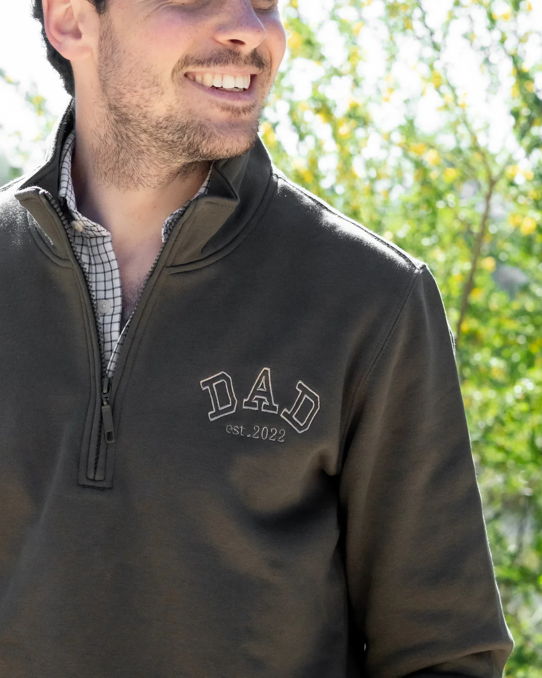 Pack bebé y adulto (zip) sudaderas personalizadas Dad y Mini (hasta 36 meses) - Image 4